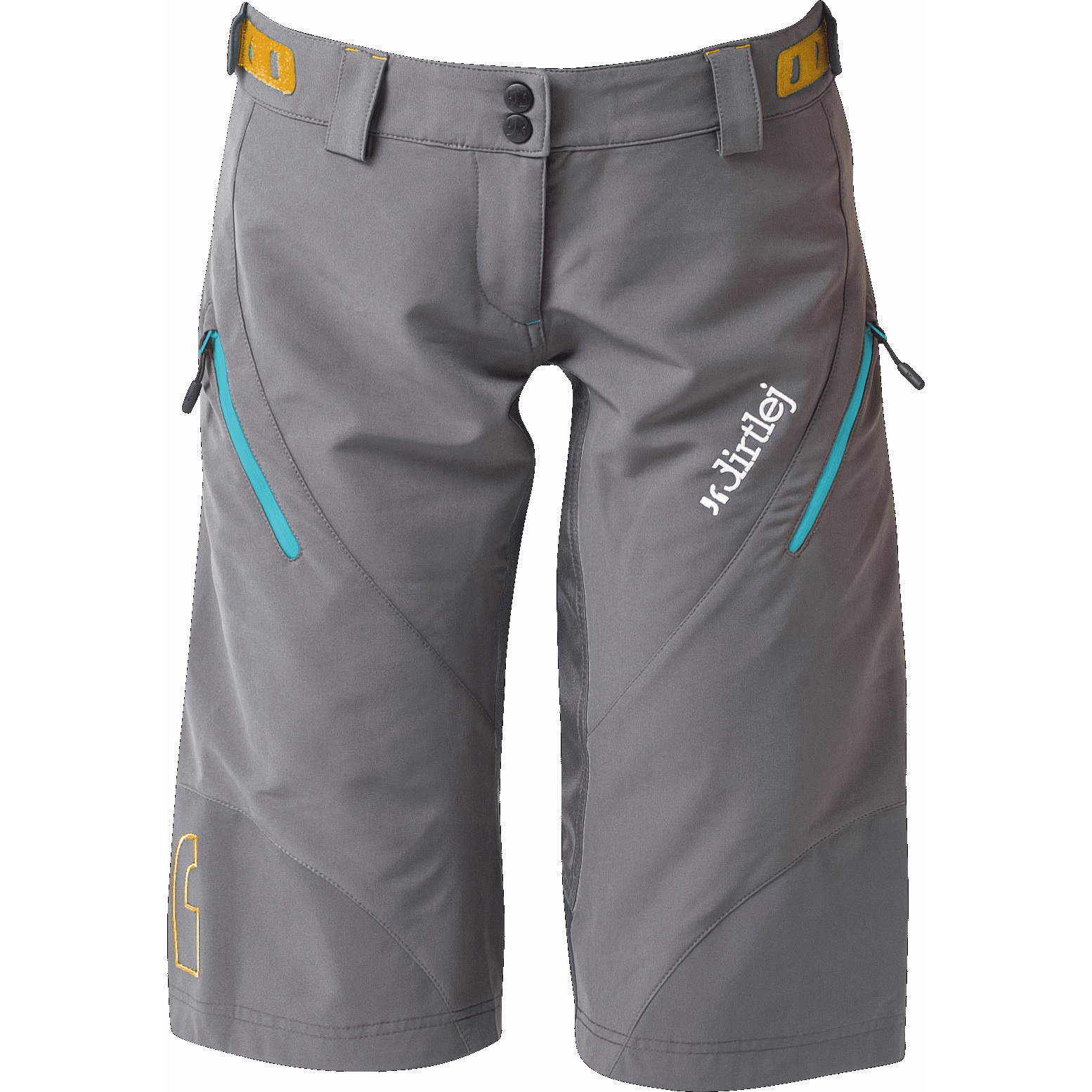 Picture of Dirtlej Trailscout Summer Women&#039;s MTB Shorts - grey/turquoise
