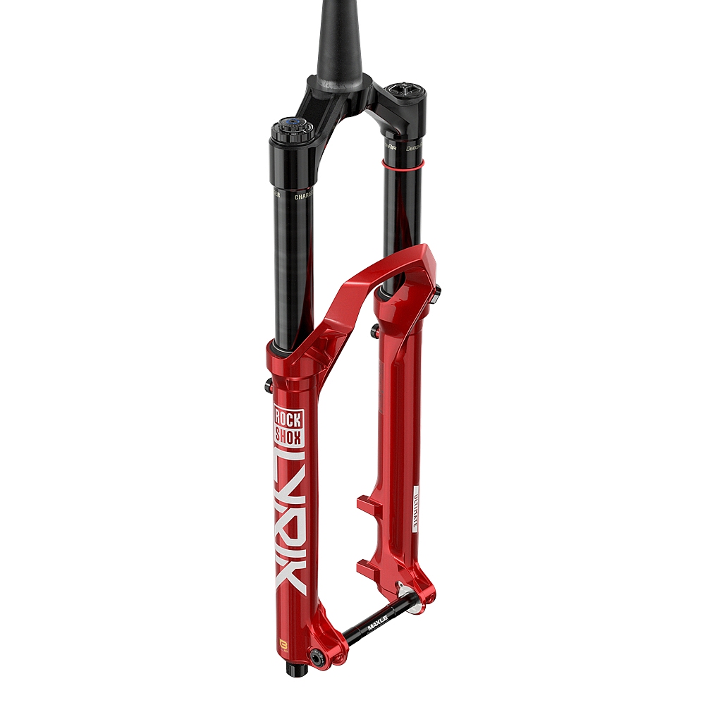 Productfoto van RockShox LYRIK Ultimate Voorvork | Charger 3.1 RC2 | D2 - 29&quot; | 160mm | 44mm Offset | 15x110mm - electric red