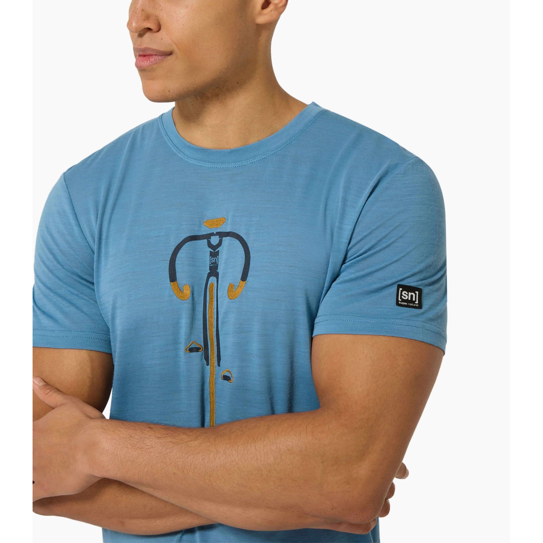 SUPER.NATURAL Vintage Bike T-Shirt Heren - Blue Heaven/Blueberry