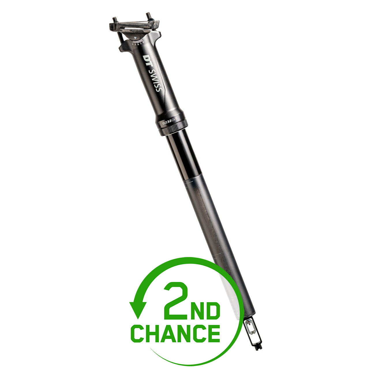 Подседельный штырь DT Swiss D 232 с ОДНОЙ карбоновой насадкой-капельницей - Ход 60 мм - 30,9 мм - Спусковой механизм L1 - без аксессуаров - 2-й вариант