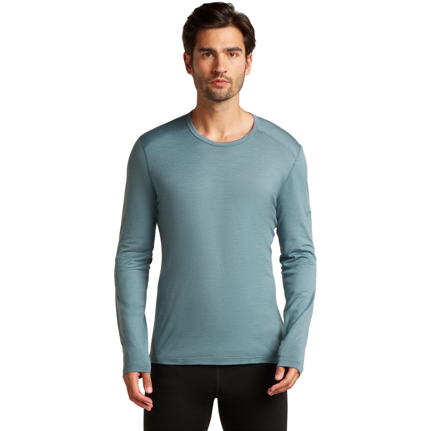 Foto de Icebreaker Camiseta Interior Manga Larga Hombre - Merino 200 Oasis Crewe - Blue Ash