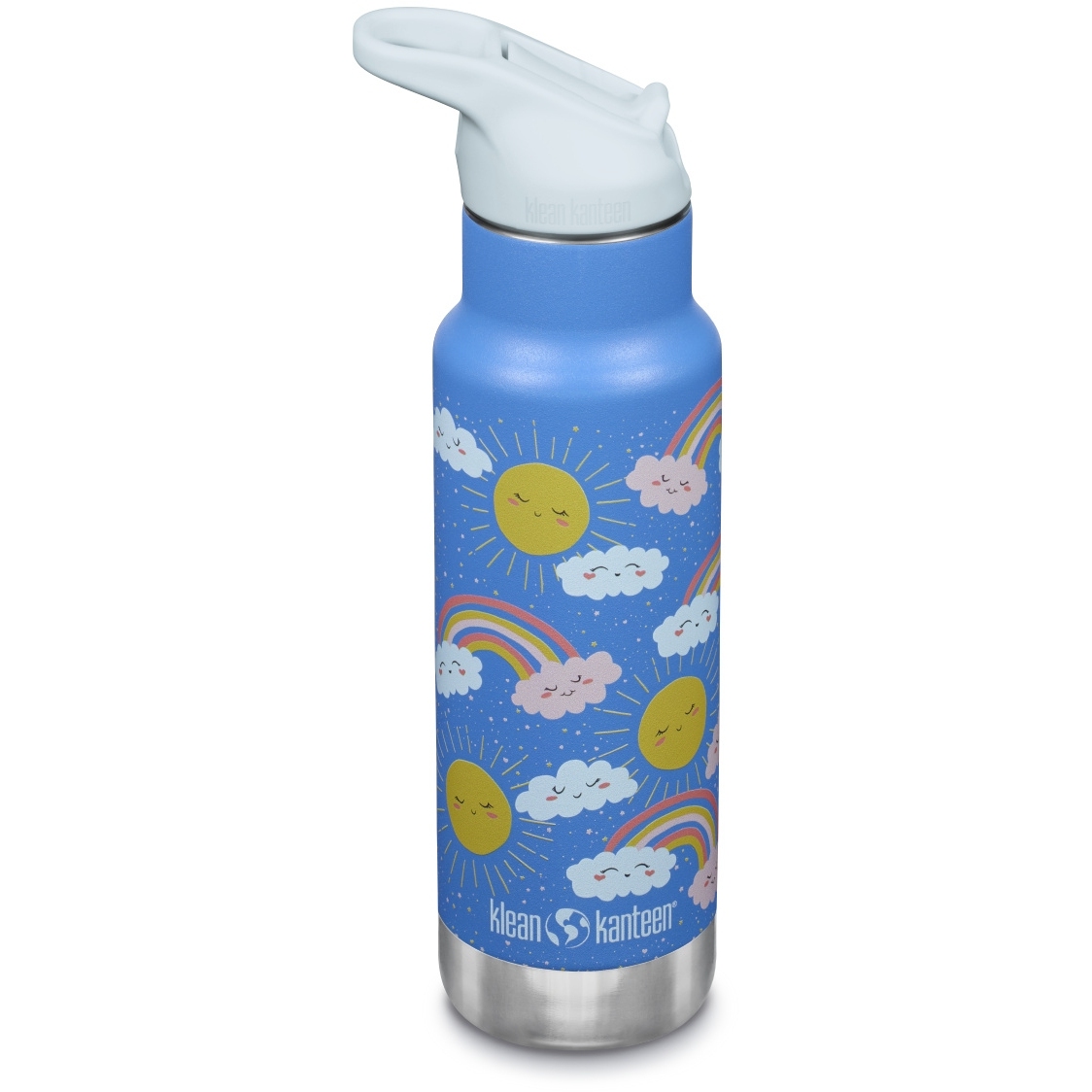 Изолированная бутылка Klean Kanteen Kid Classic с откидной спортивной крышкой - 355 мл - rainbows