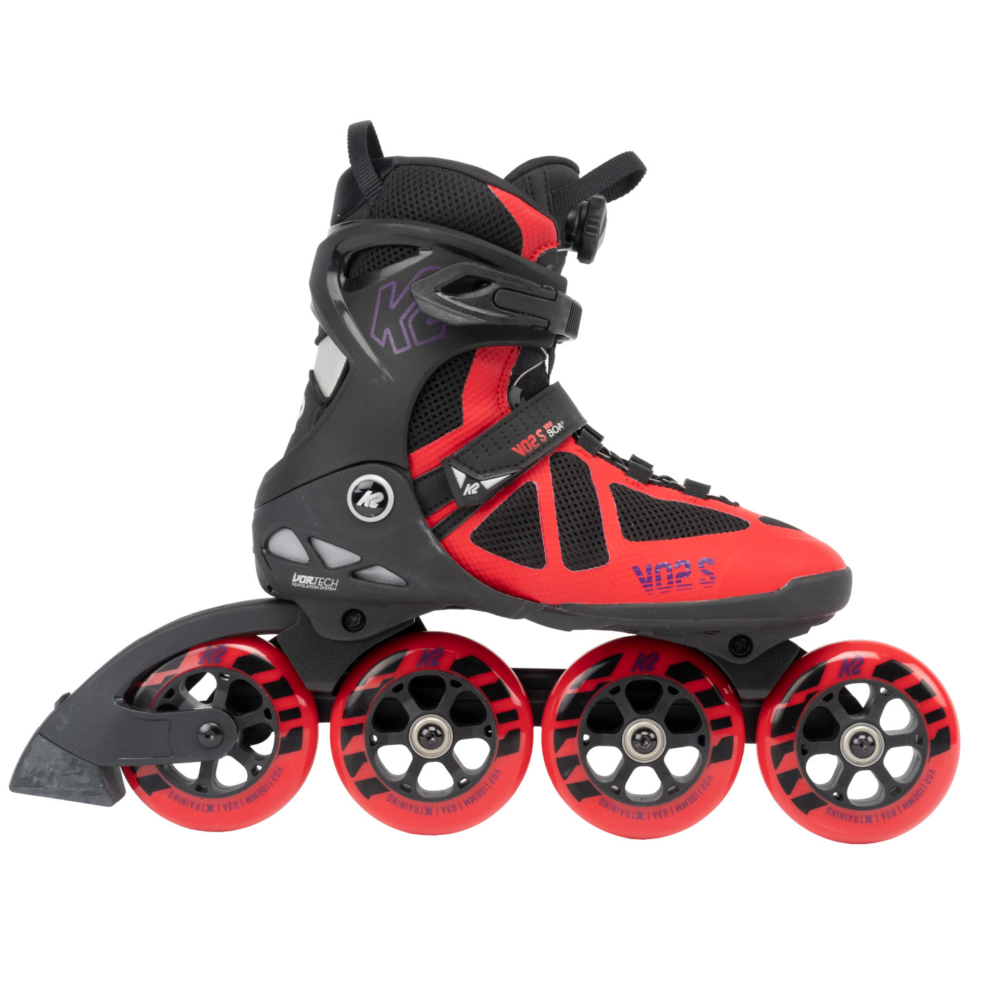 Picture of K2 VO2 S 100 BOA - Fitness Inline Skates - red