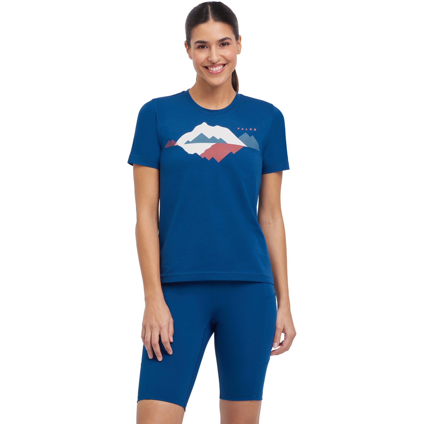 Produktbild von Falke TK Graphic T-Shirt Damen - blue pond 6598