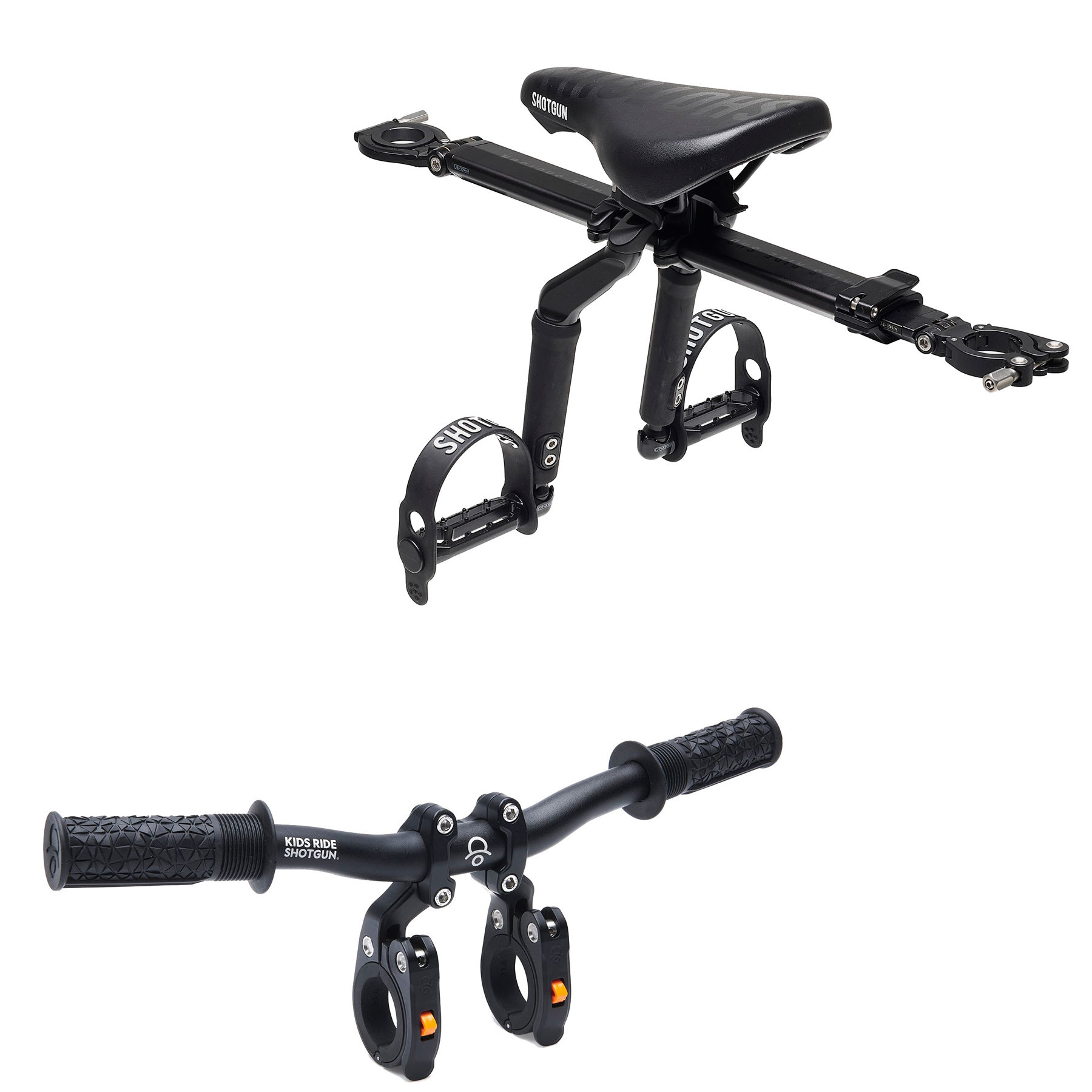 Productfoto van Shotgun Pro Child Bike Seat &amp; Handlebars Combo - black