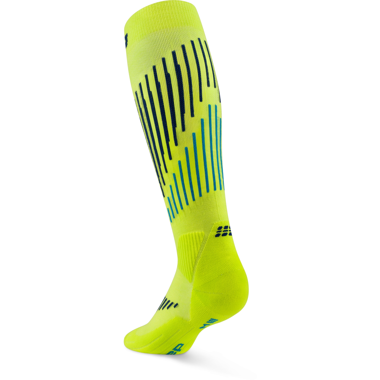 CEP Calze A Compressione Uomo - Core Run Merino Tall - Lime/blue - Foto 7