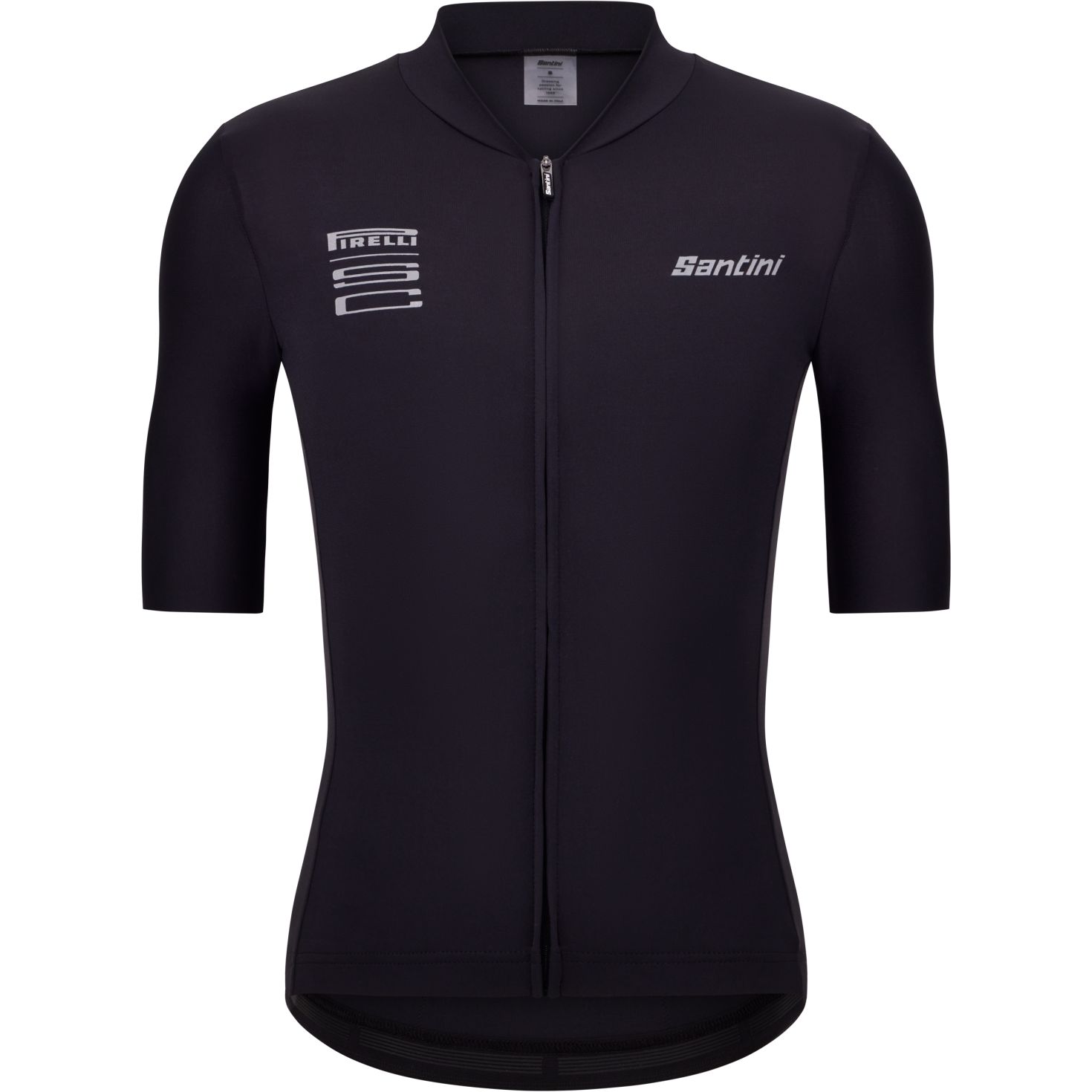Santini Maglia a Maniche Corte Unisex Pirelli Sport Club Wheel  RE97175CRUOTA nero NE