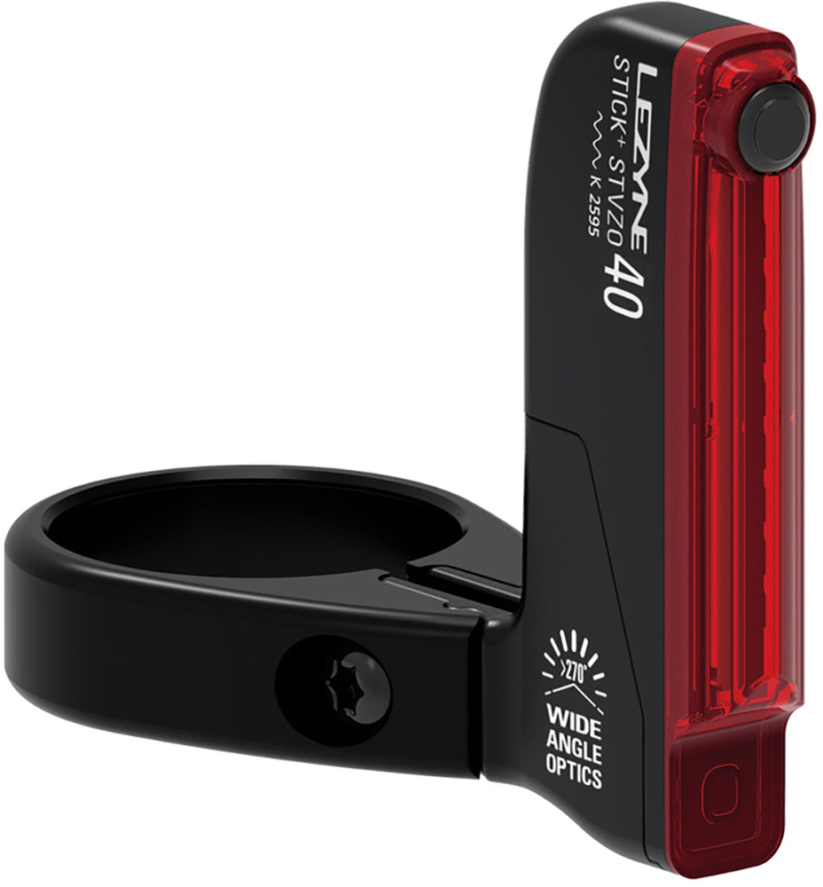 Productfoto van Lezyne Stick+ StVZO SC Fietslamp Achteraan - zwart