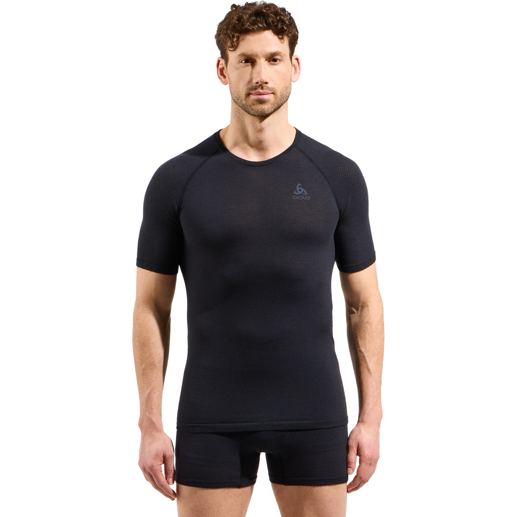 Produktbild von Odlo Performance Wool 140 Seamless Kurzarm-Unterhemd Herren - schwarz