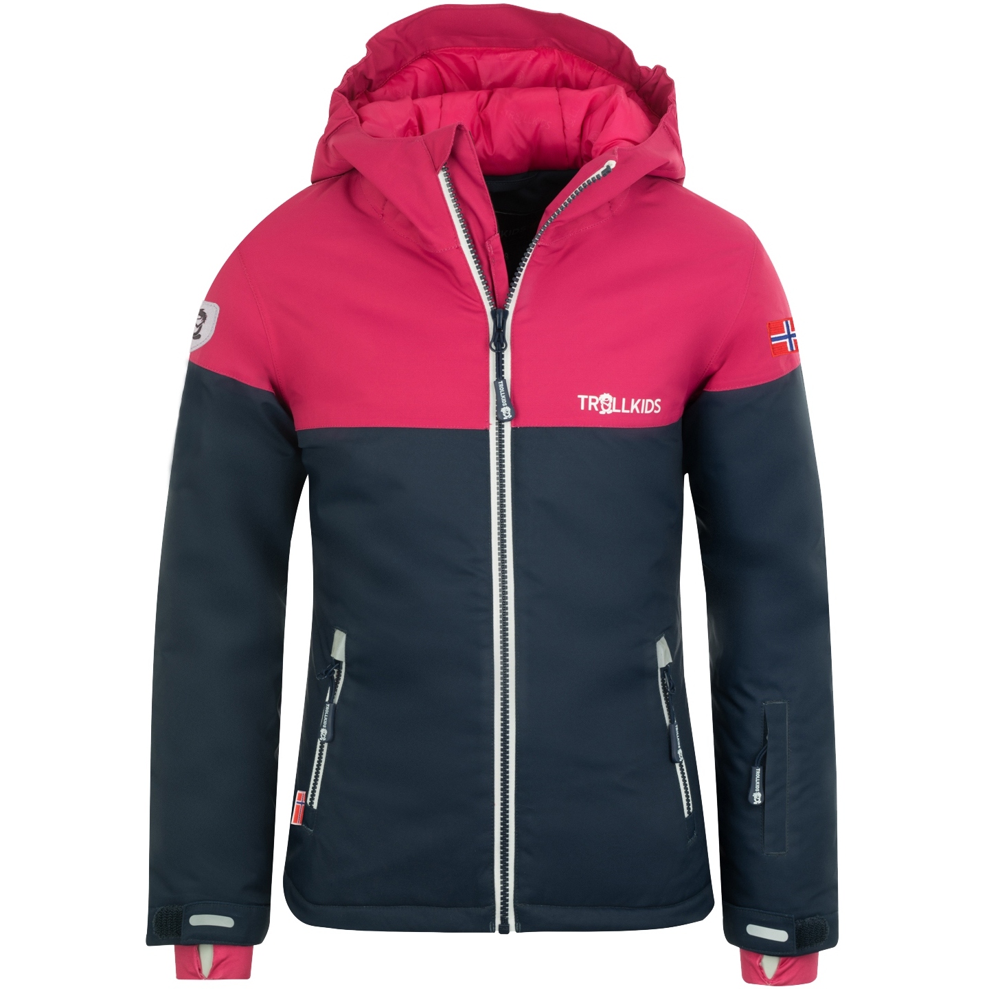 Productfoto van Trollkids Hallingdal Ski Jacket Girls - Navy/Pink/White