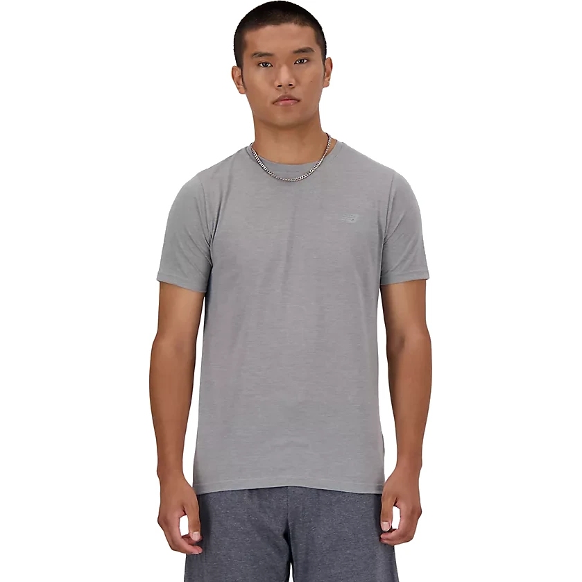 Productfoto van New Balance Sport Essentials Heathertech T-Shirt Heren - Athletic grey heather