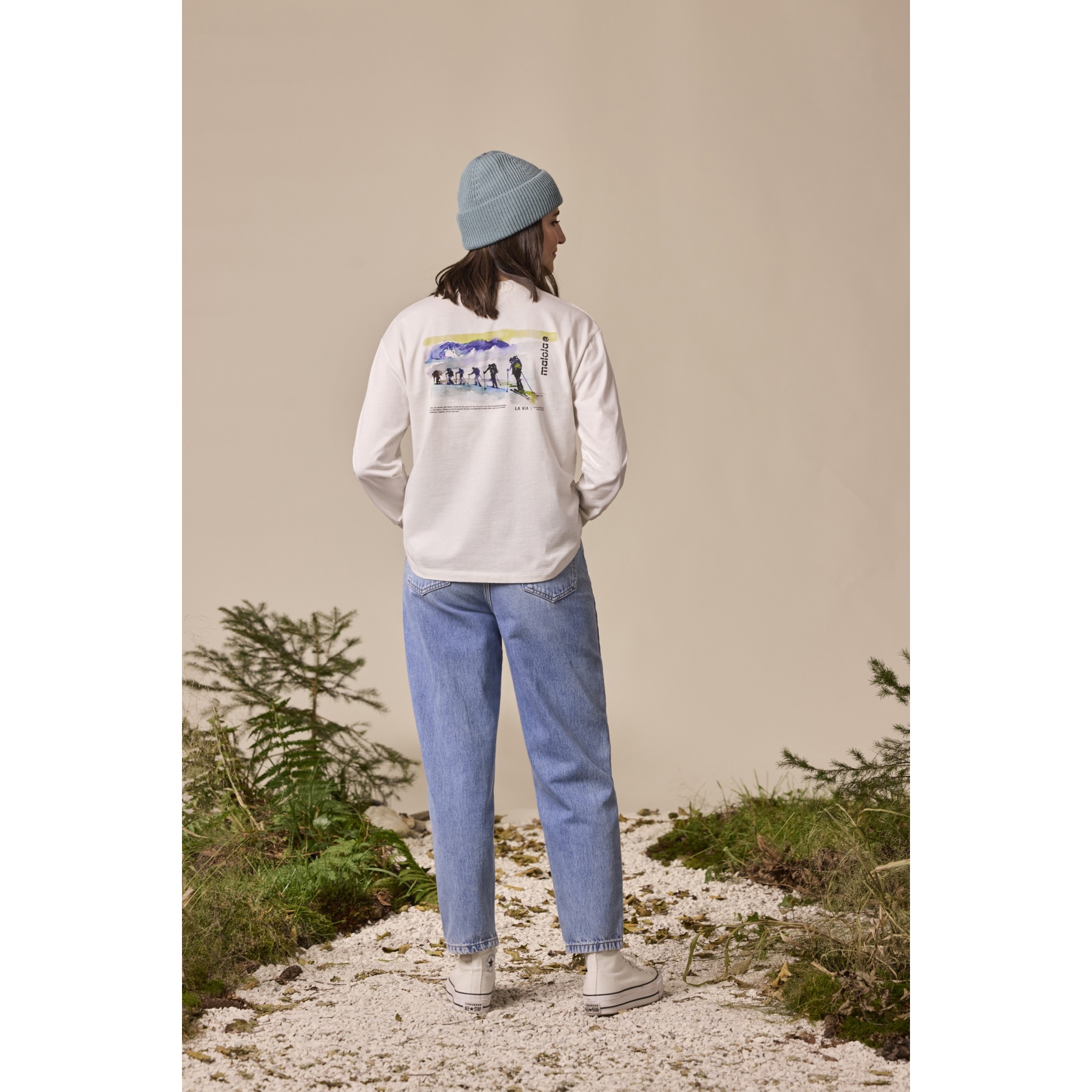 Maloja Organic Baumwoll Pullover Damen shaded white