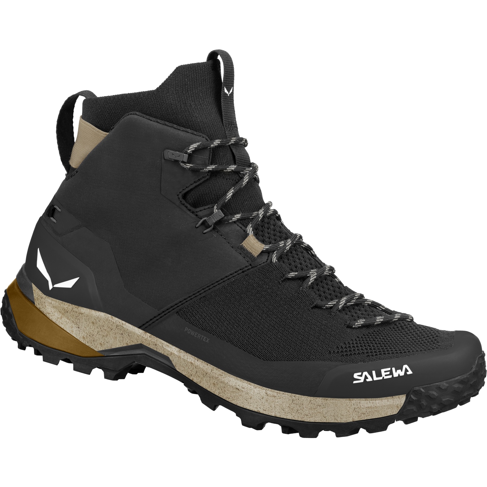 Picture of Salewa Puez Knit Mid Powertex Hiking Shoes Men - black/black 0971