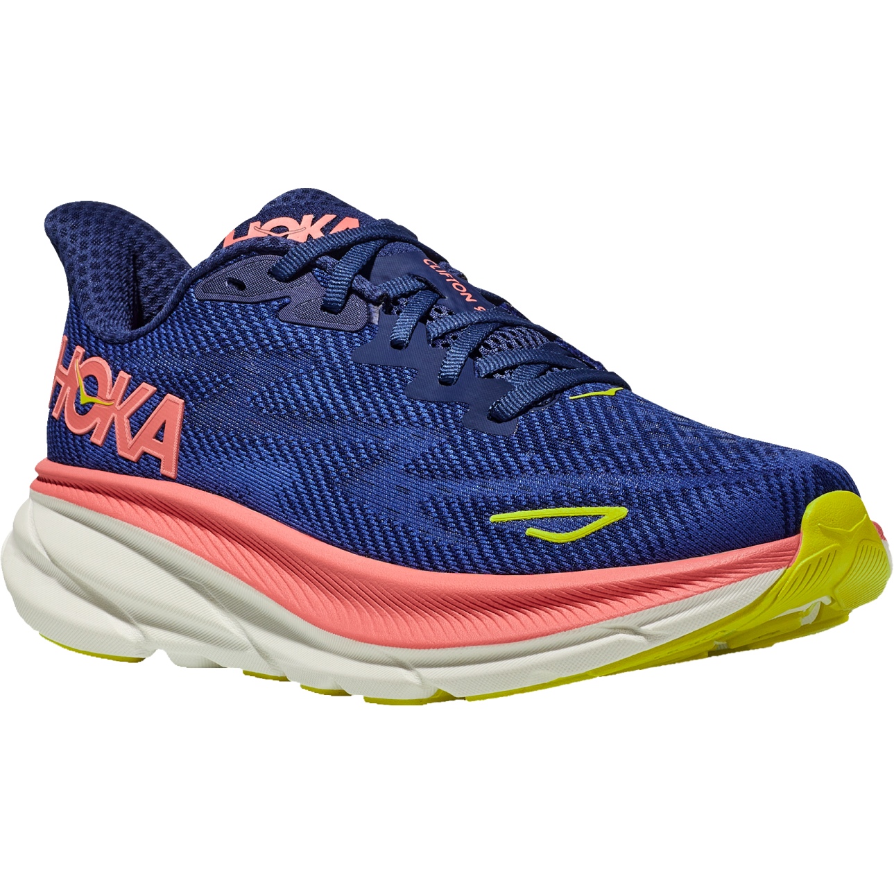 Picture of Hoka Clifton 9 Running Shoes Women - evening sky / coral