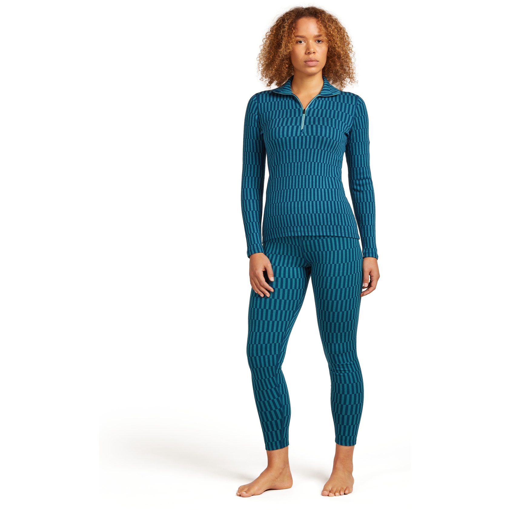 Icebreaker Merino 260 Tech Vertex Long Sleeve Half Zip Snow Grid