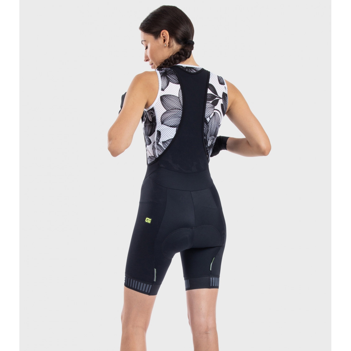 Pantaloncini Con Bretelle Traguardo Solido - Donna - Altissima Vestibilità E Comfort Per Corsa E Sport