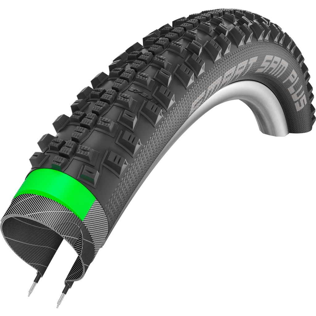 Productfoto van Schwalbe Smart Sam Plus Wire Bead Tire - Performance | Addix | Green Guard | ECE-R75 - 28x1.75&quot; | Black