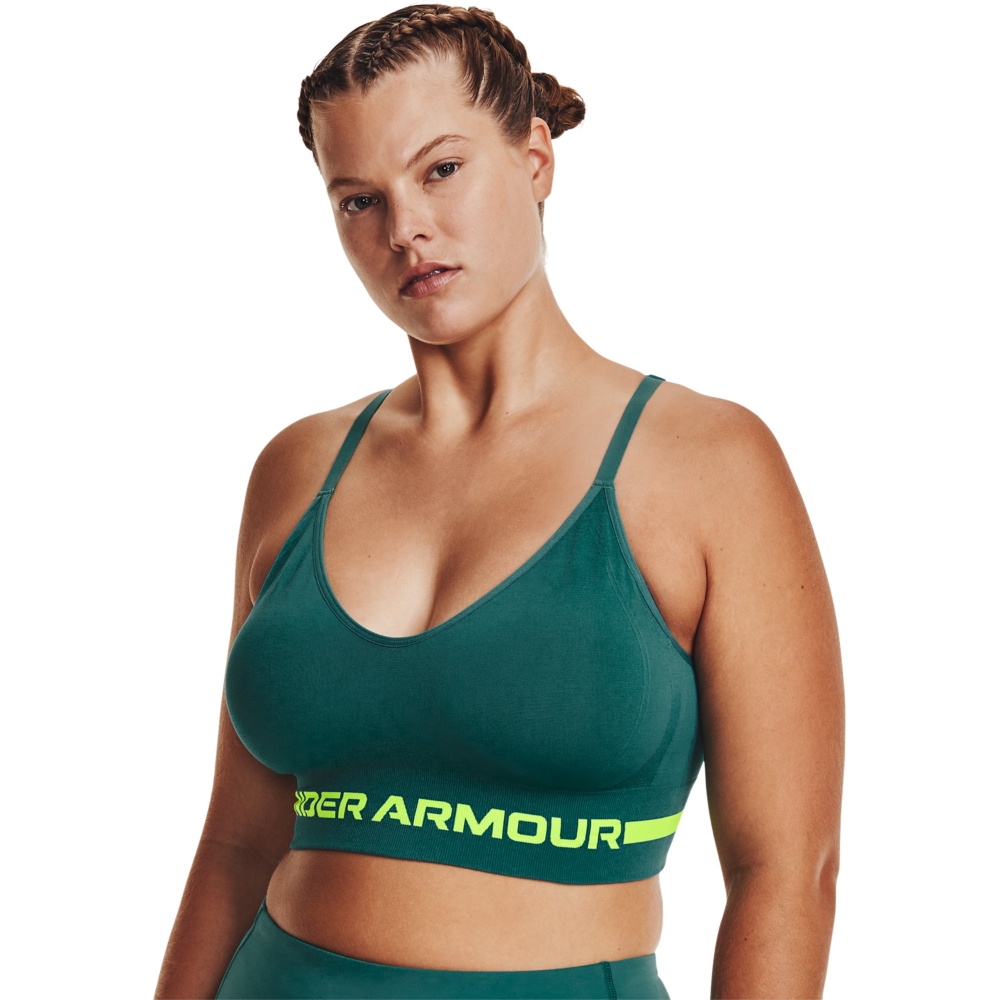 Under Armour UA Seamless Low Long Sports Bra Women - Coastal Teal