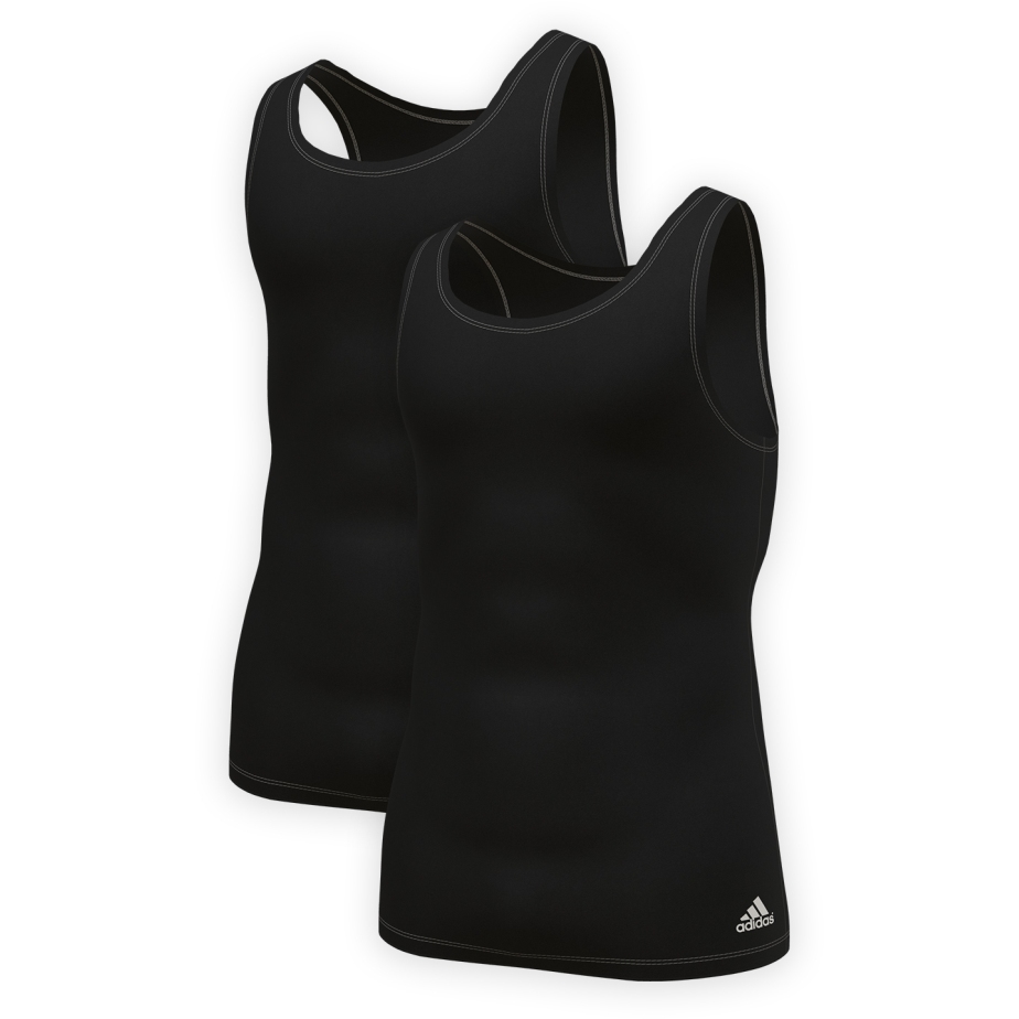 Produktbild von adidas Sports Underwear Active Flex Cotton 3 Unterhemd Herren - 2 Pack - 000-schwarz