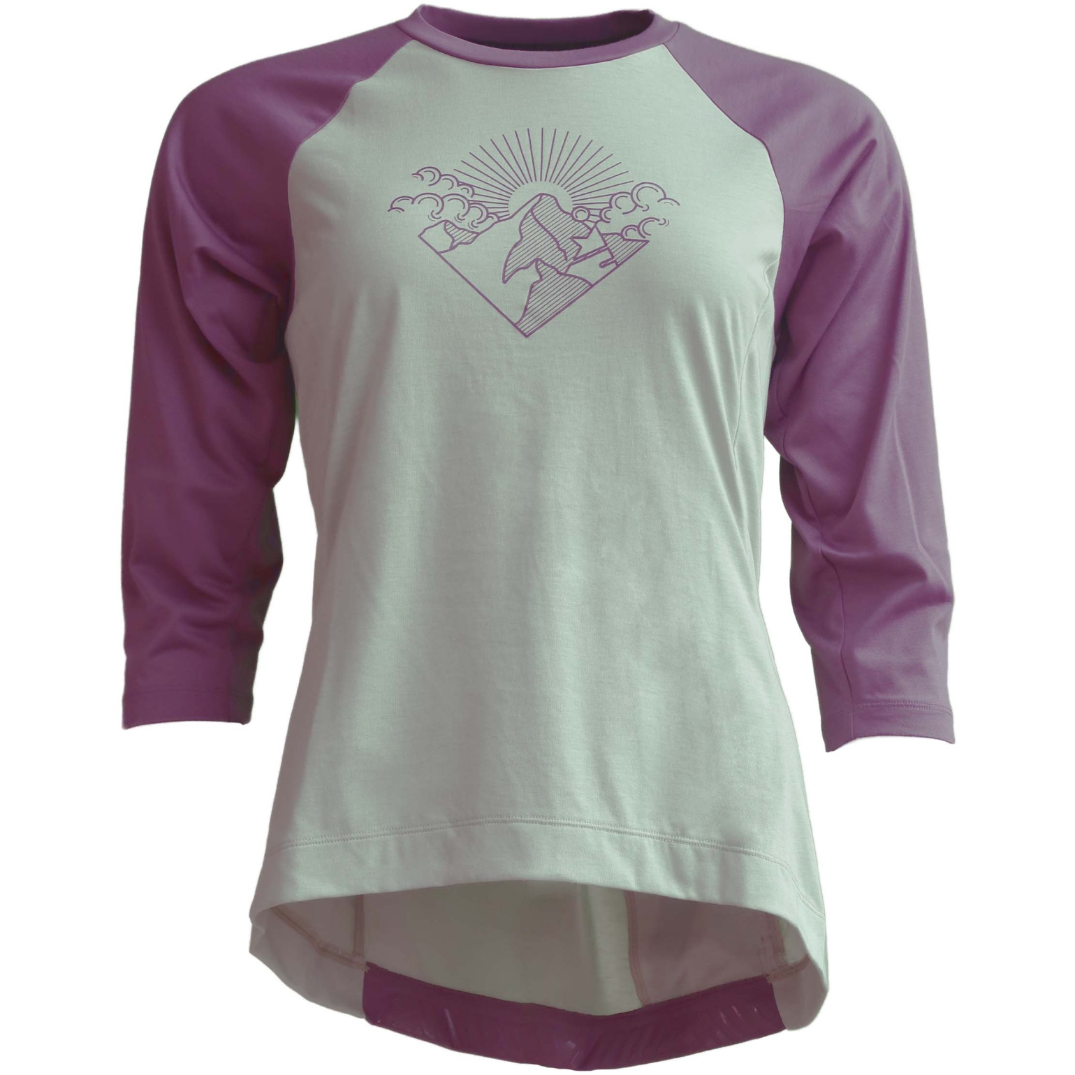 Foto de Zimtstern Maillot Manga 3/4 MTB Mujer - PureFlowz - Fog Green/Berry