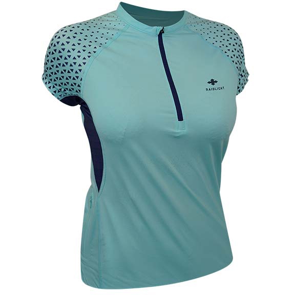 Produktbild von RaidLight R-Light Zip Damen Laufshirt - ice blue