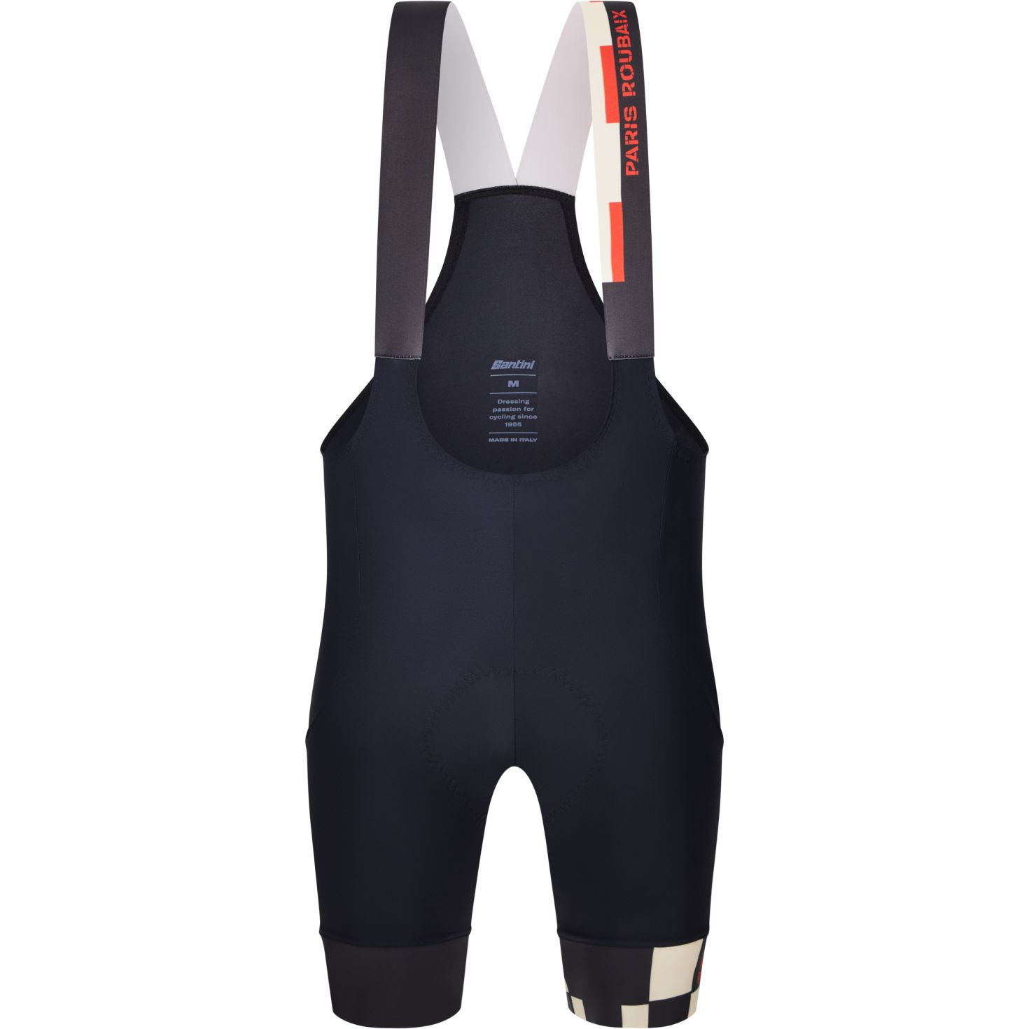 Photo produit de Santini Cuissard à Bretelles Court Cycliste Homme - Paris Roubaix Cycling RE1375GITGIBUS - Black