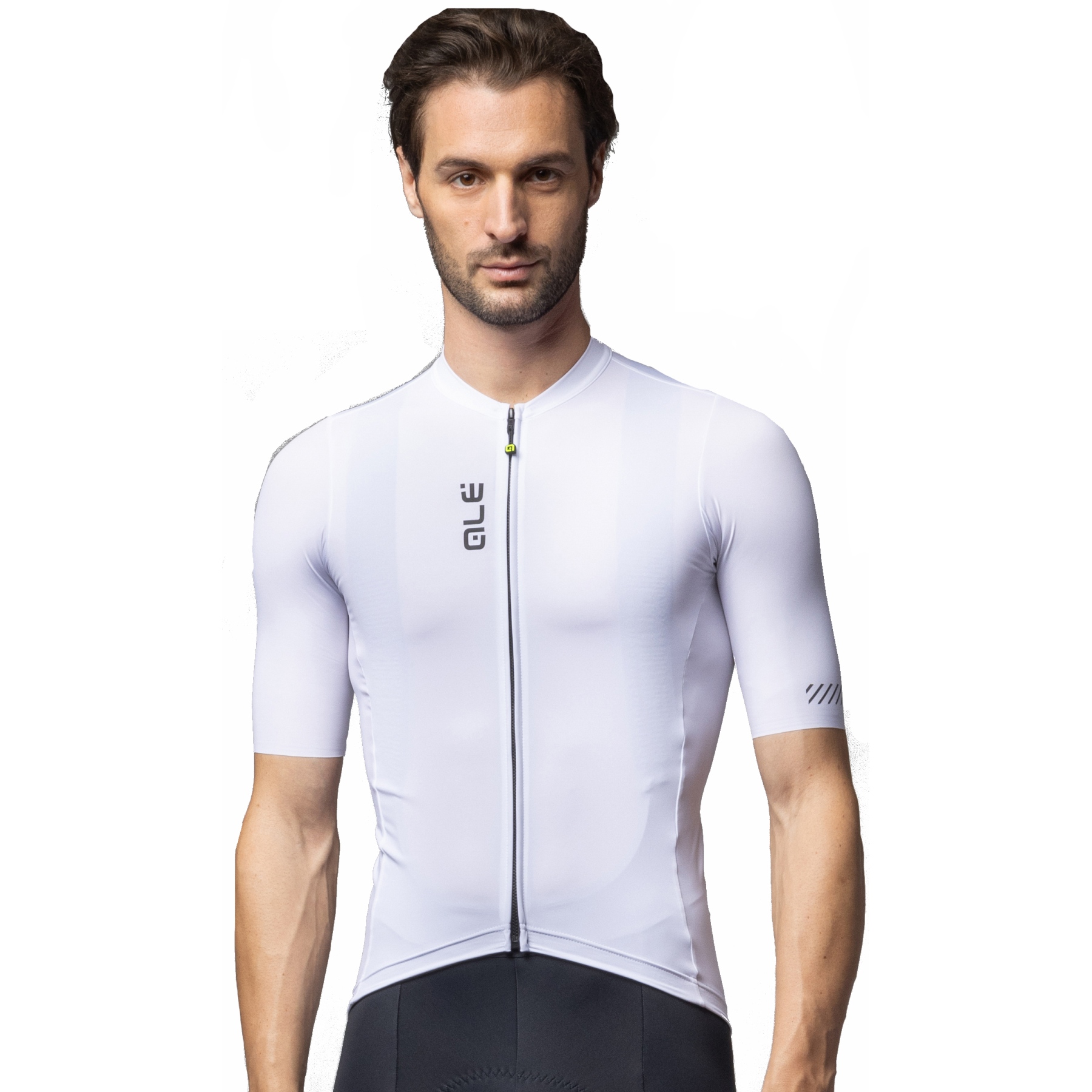Productfoto van Alé PRAGMA Color Block Fietstrui Heren - wit