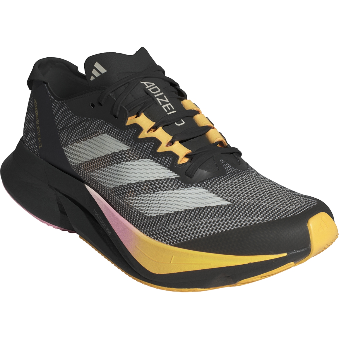 Black boost adizero runner sneakers online