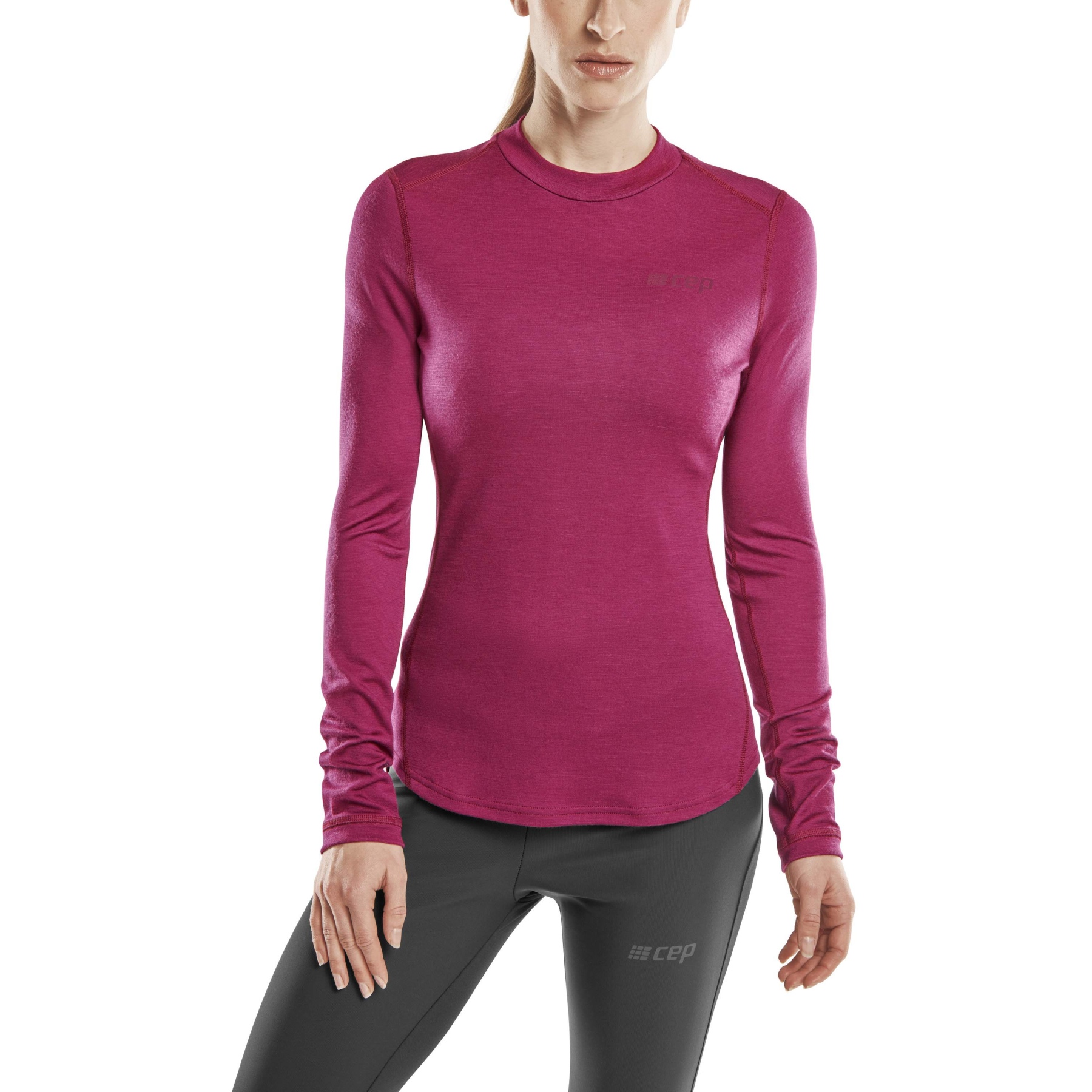 Picture of CEP Cold Weather Merino Longsleeve Shirt Women - purple