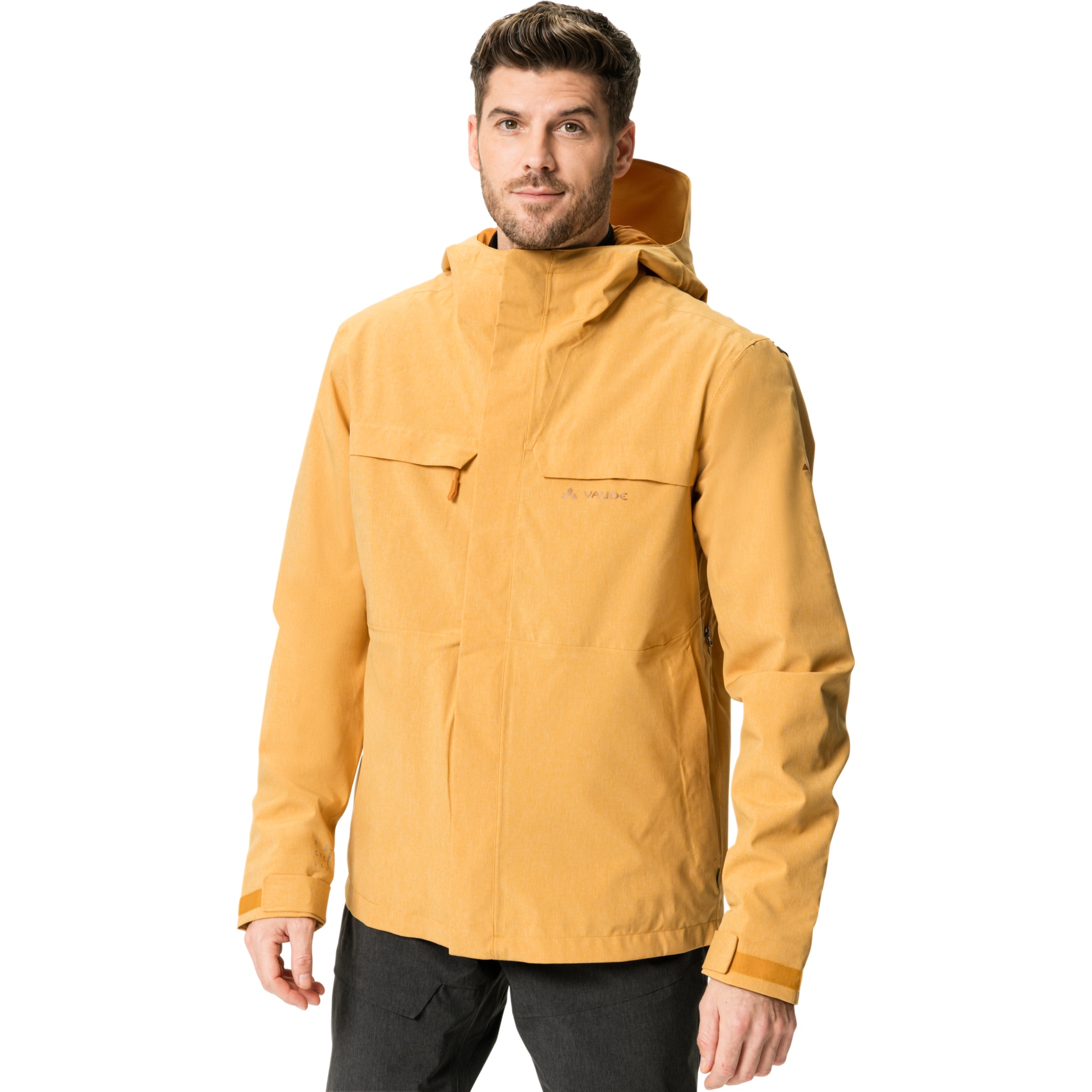 Picture of Vaude Yaras Warm Rain Jacket Men - burnt yellow