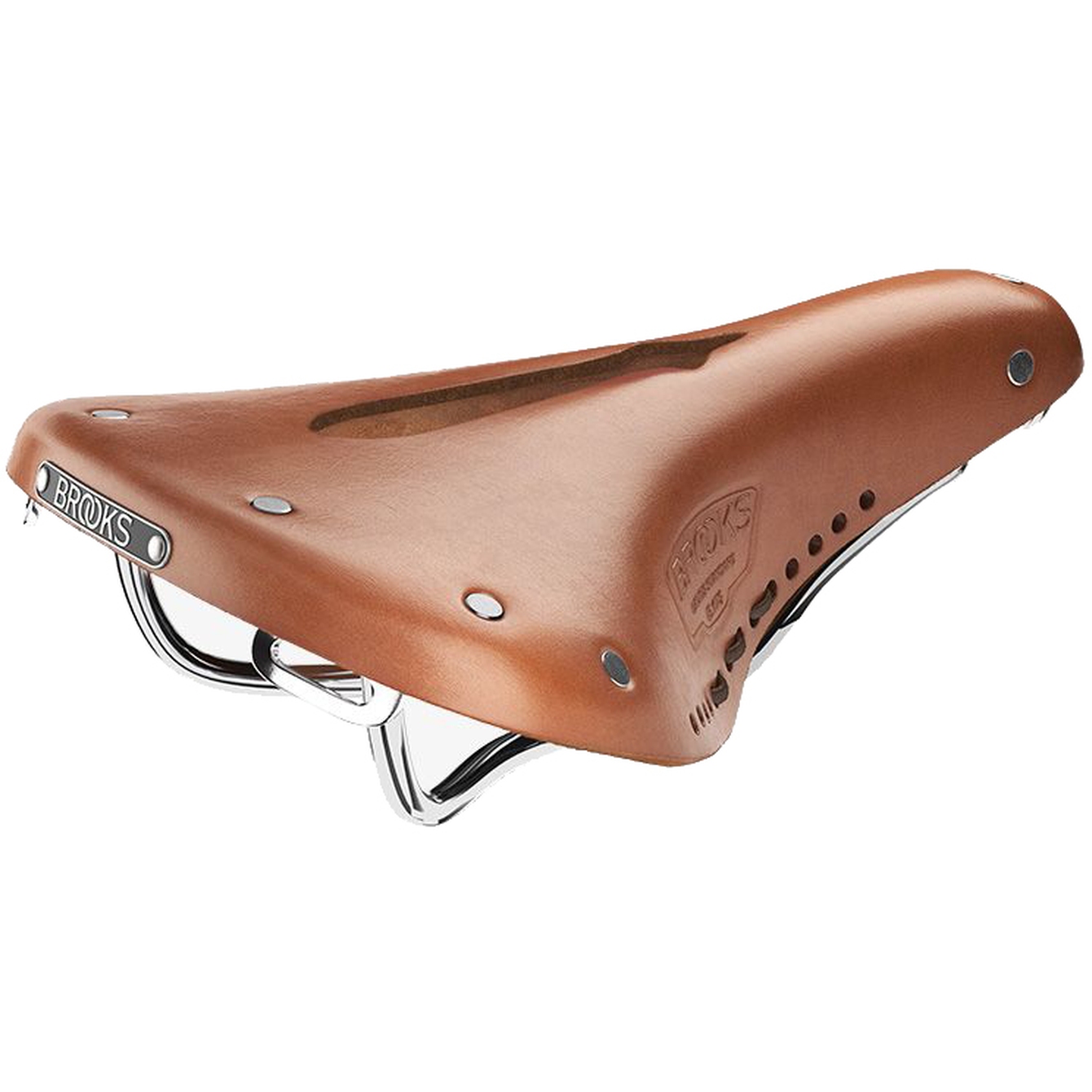 Picture of Brooks B17 Carved Short Bend Leather Saddle - honey