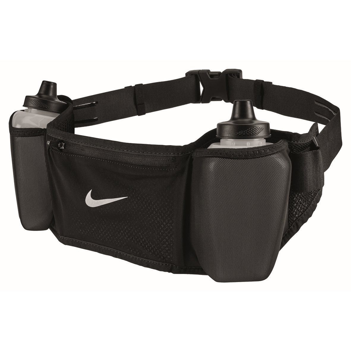 Produktbild von Nike Flex Stride Double Trinkgürtel 24 oz / 709ml - schwarz/schwarz/silber 082