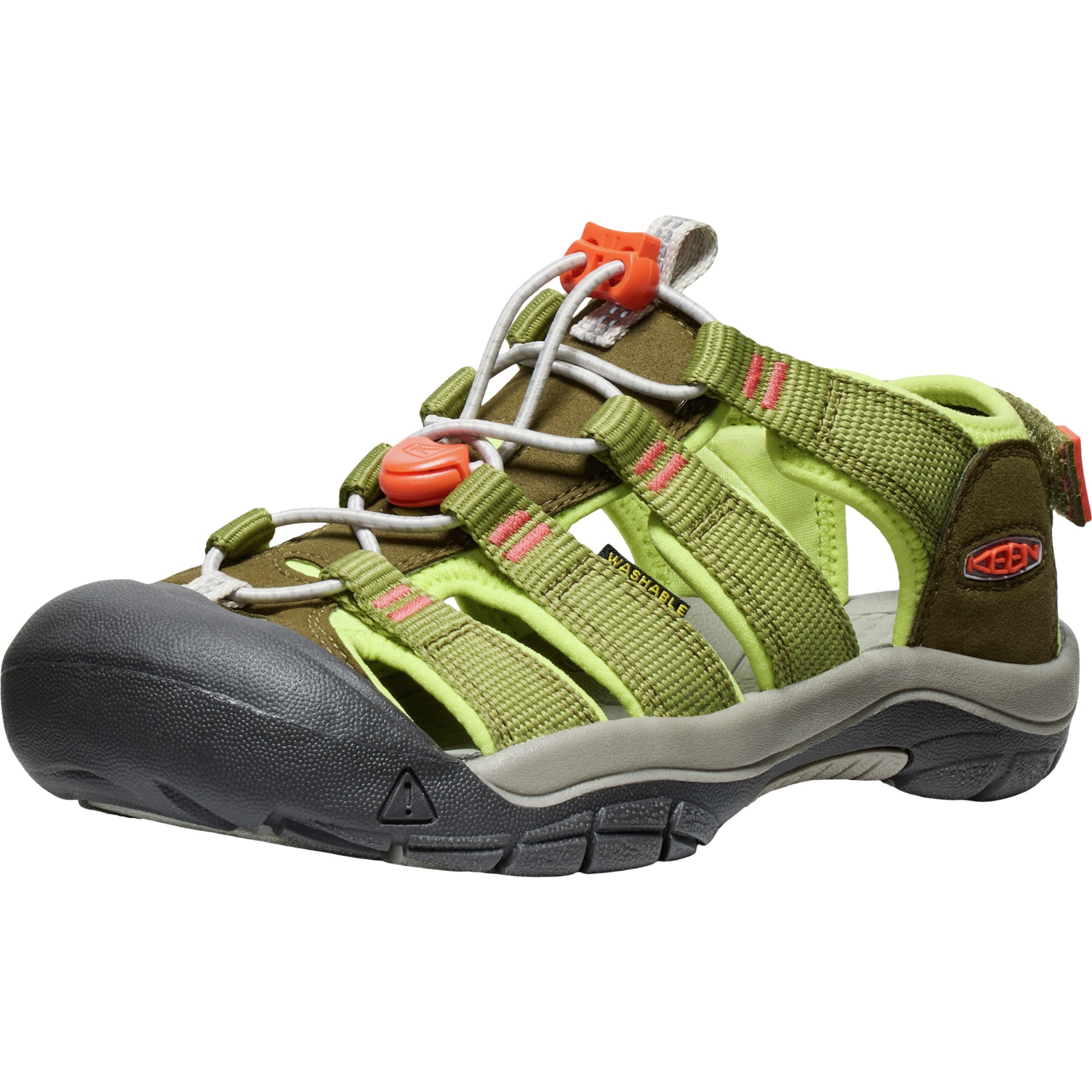 Foto de KEEN Sandalias Jóvenes - Newport Boundless - Dark Olive/Scarlet Ibis