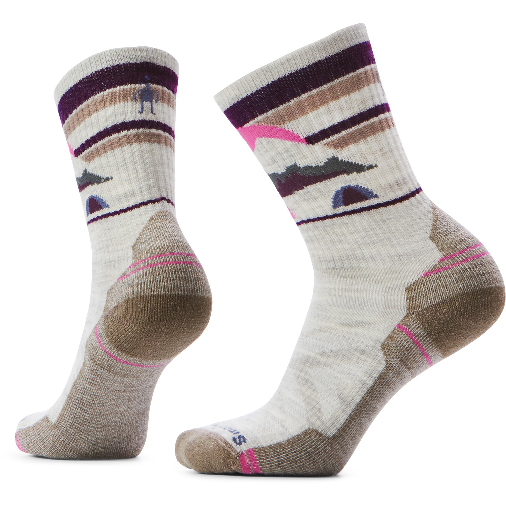 Smartwool HIKE LIGHT CUSHION MID CREW SOCKS - Calze sportive - black/nero
