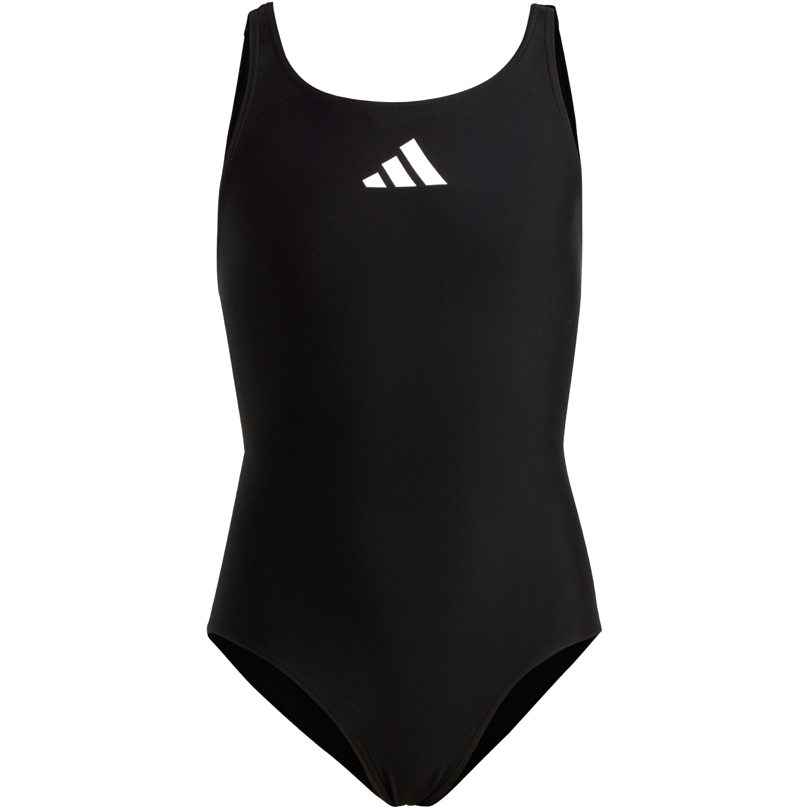 Produktbild von adidas Solid Small Logo Badeanzug Kinder - schwarz/weiß HR7477