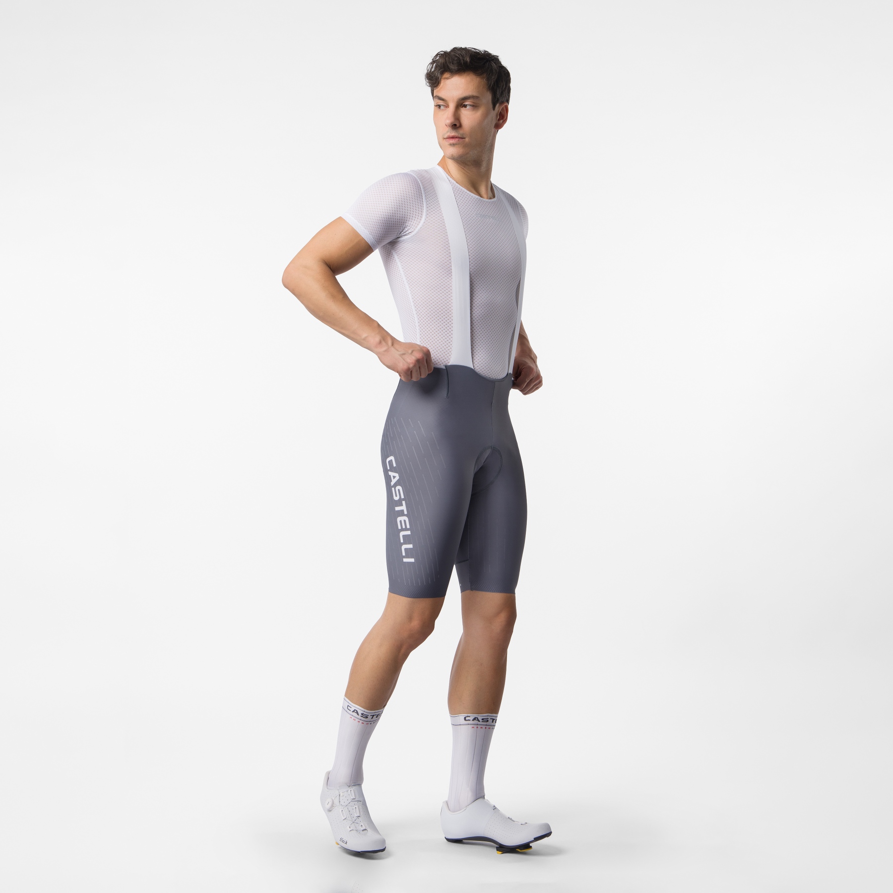 Castelli Free Aero Race S Kit Bibshorts Men - smoky grey/white 21 