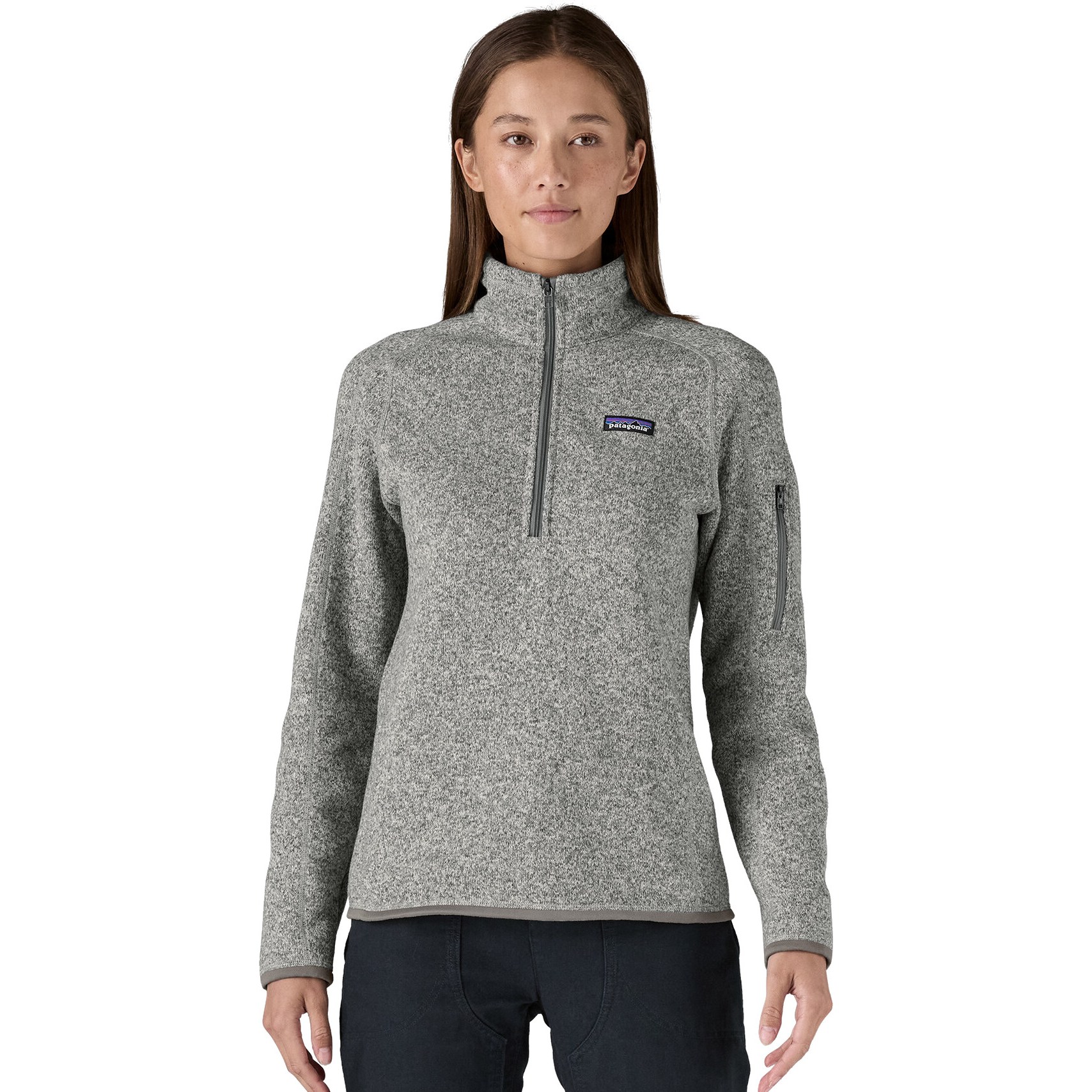 Produktbild von Patagonia Better Sweater 1/4-Zip Fleecepullover Damen - Birch White