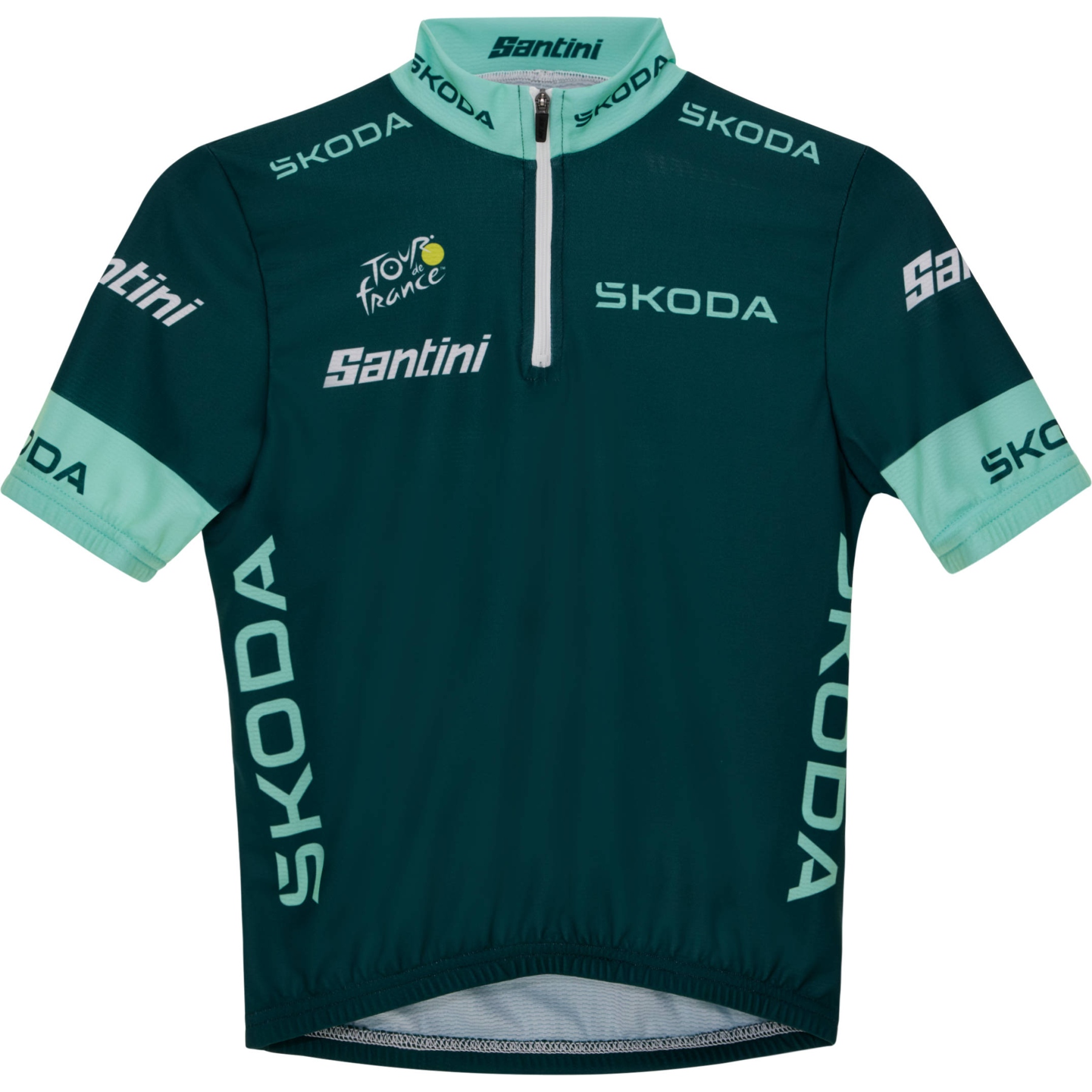 Productfoto van Santini Best Sprinter Fietsshirt met Korte Mouwen Kinder - Tour de France™ 2024 - TF940B1423TDFPNT - groen VE