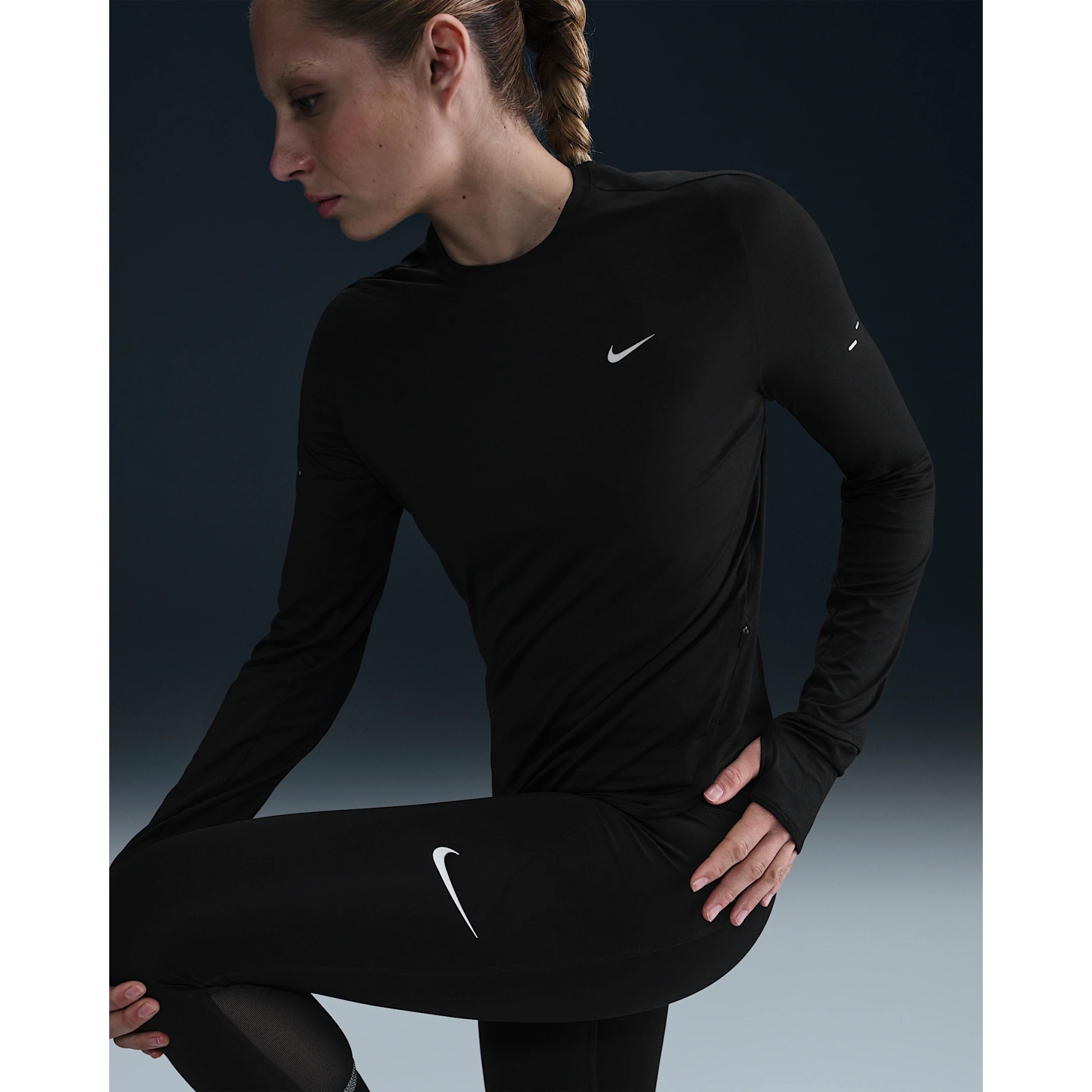 nike black long sleeve shirt womens