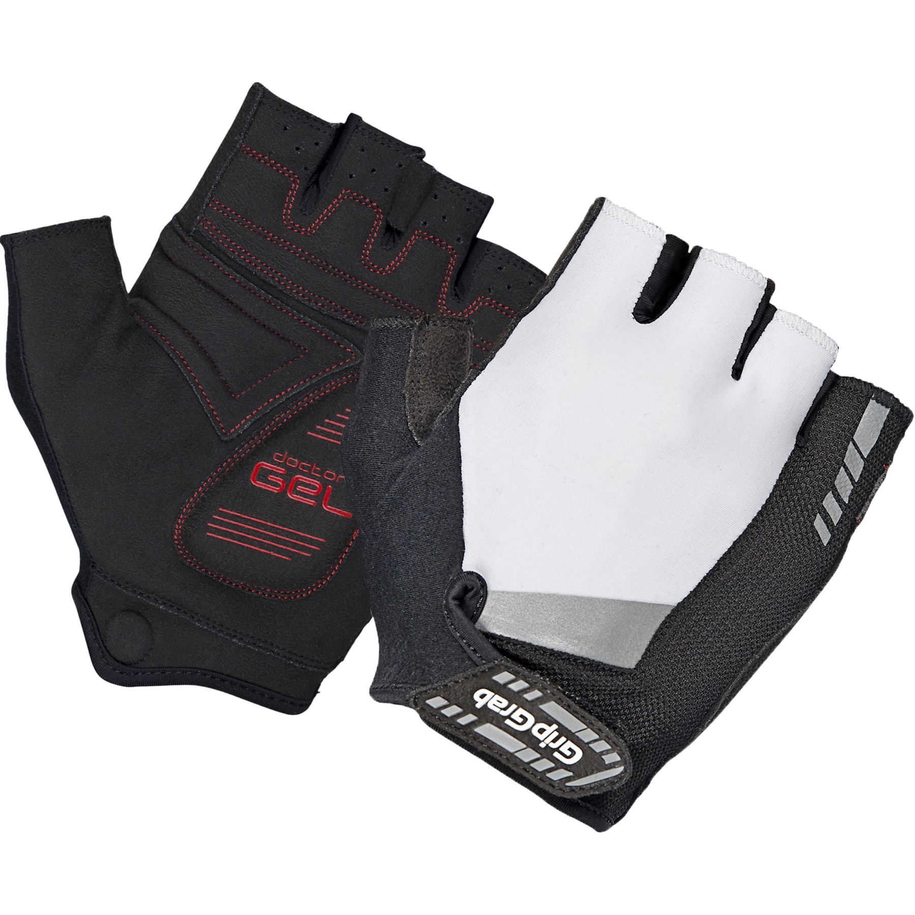 Picture of GripGrab SuperGel Padded Short Finger Gloves - White