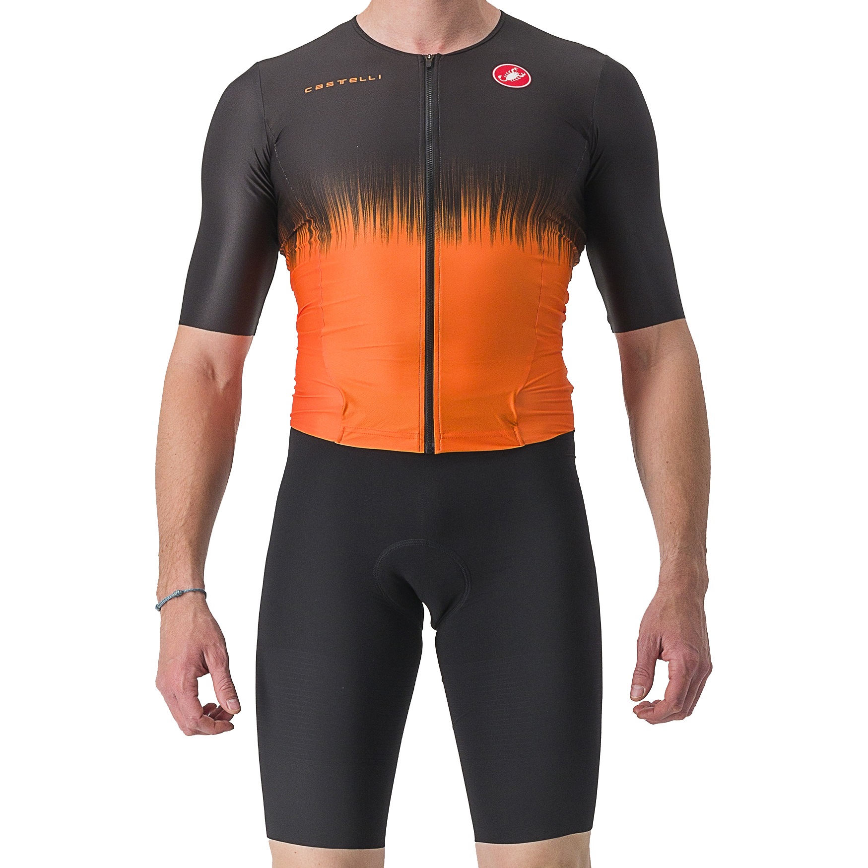 Photo produit de Castelli Combinaison Vélo Homme - Sanremo Ultra Speed - black/brilliant orange 034