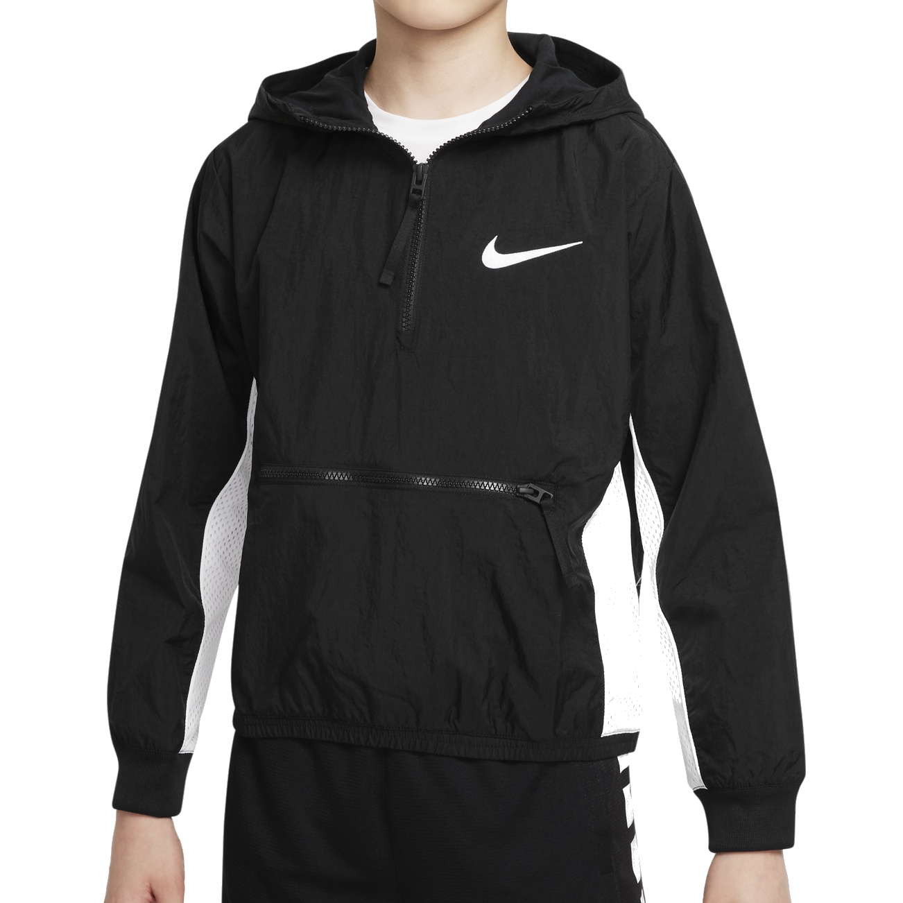 Image of Nike Dri-FIT Crossover Big Kids' Basketball Jacket - black/white/white DM8178-010