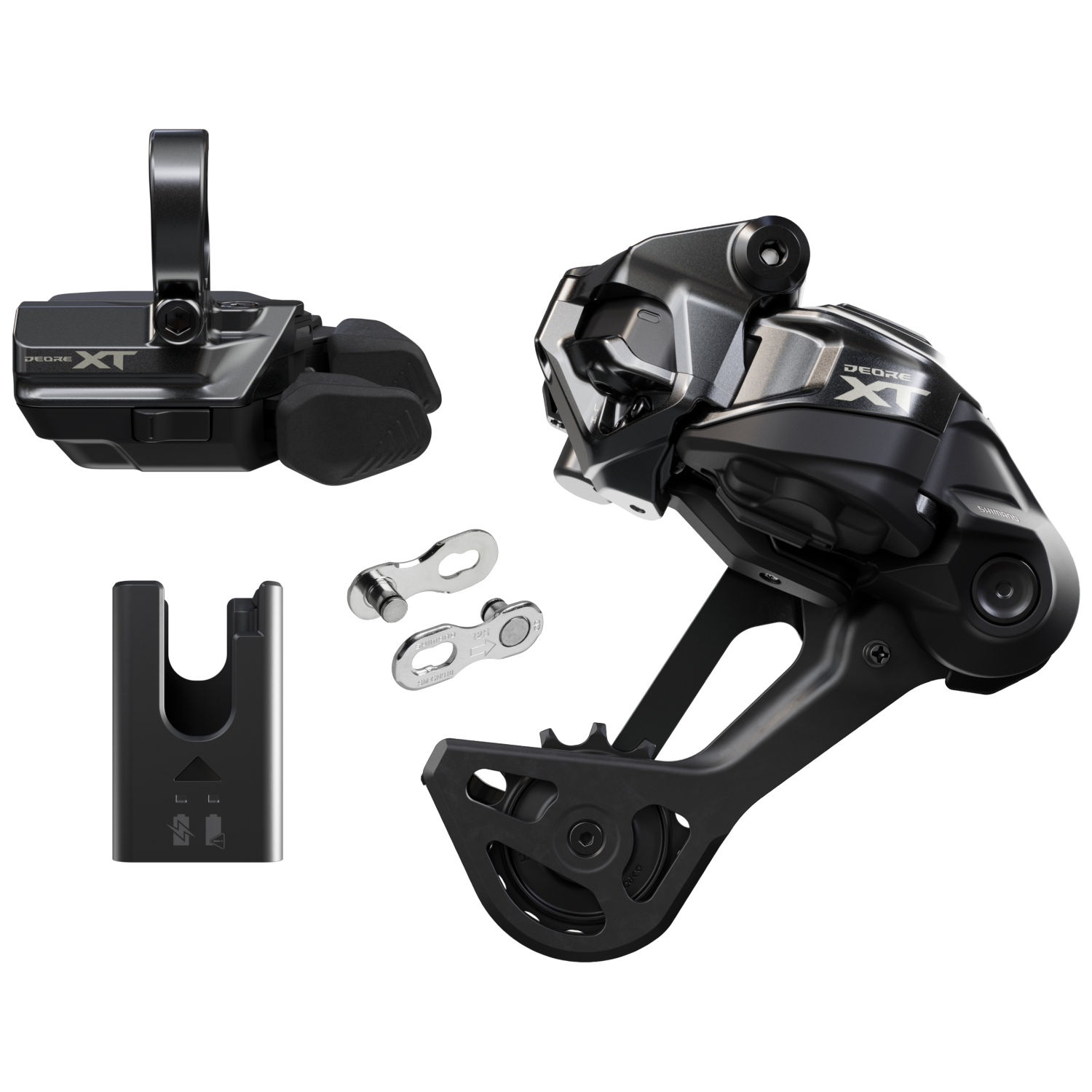 Productfoto van Shimano Deore XT M8250 Upgrade Kit - Di2 | 1x12-voudig - met RD-M8250-SGS / SW-M8250-R