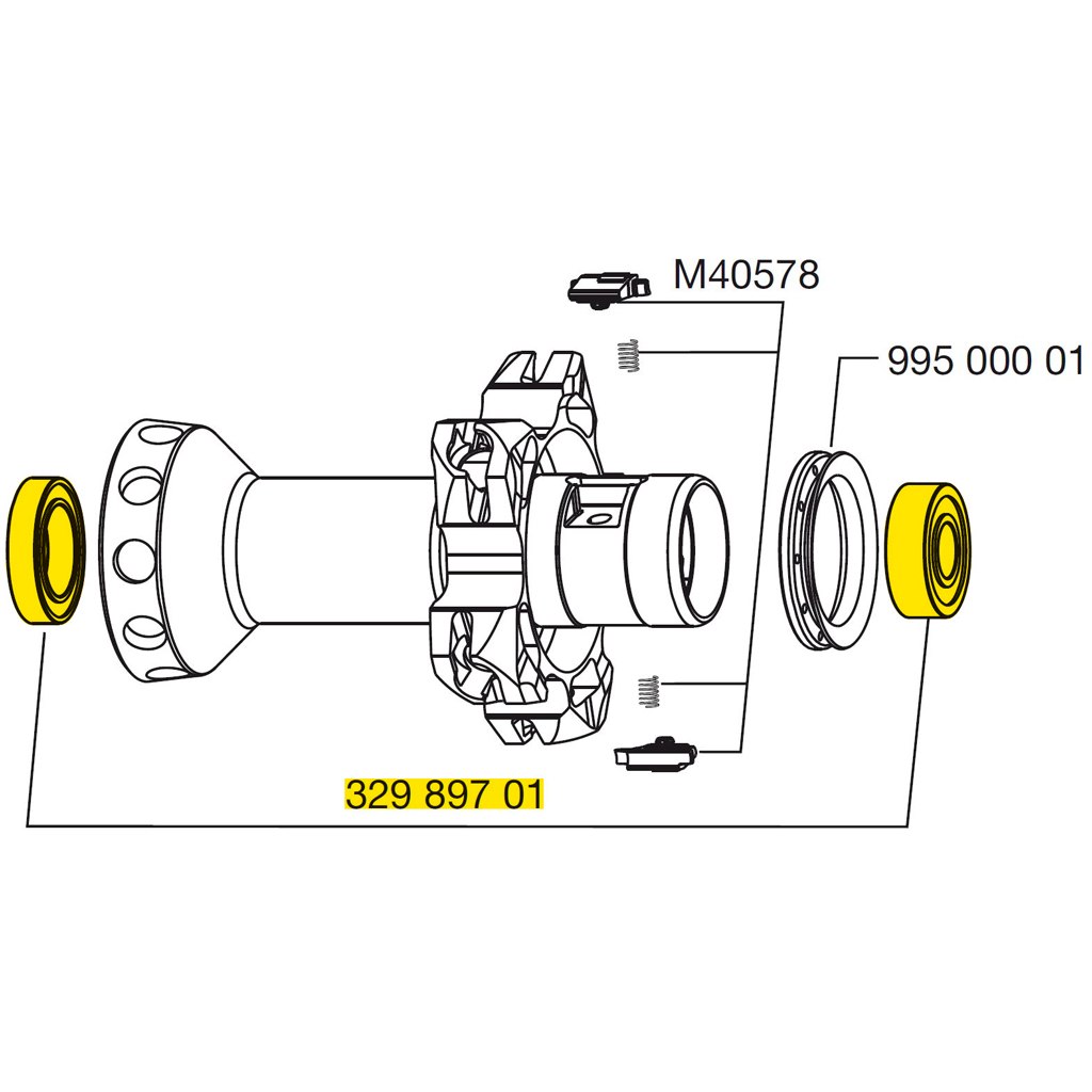 Image of Mavic Rear Wheel Hub Bearing QRM SL - 32989701