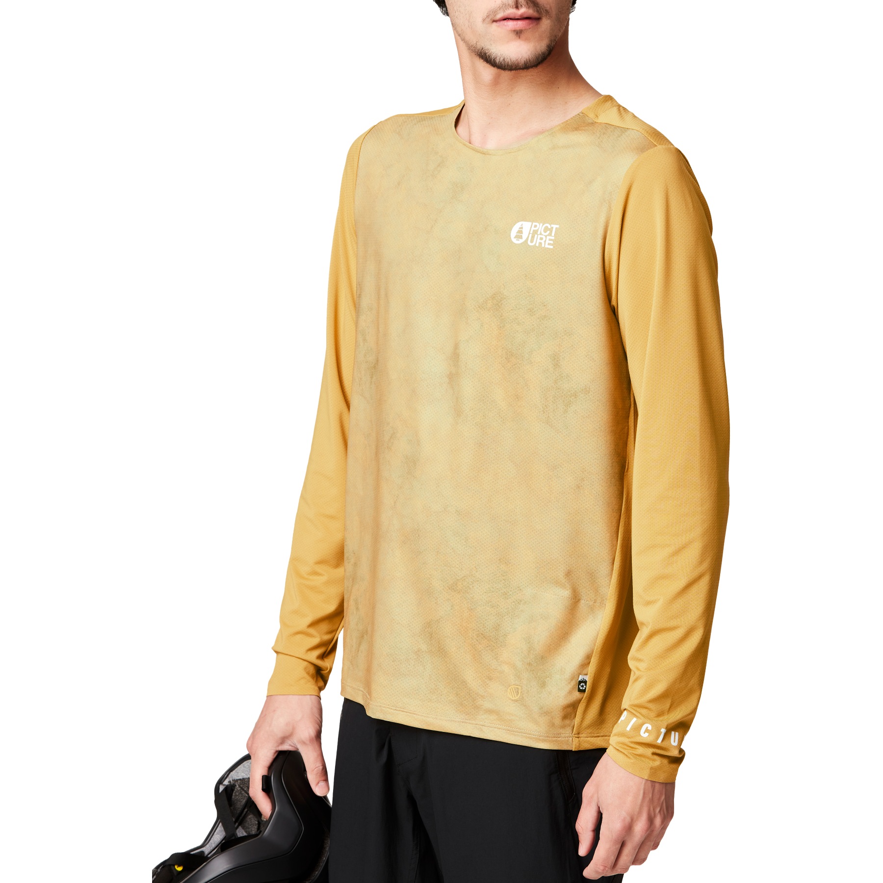 Picture of Picture Osborn Printed Long Sleeve Tee Men - Gold Earthly