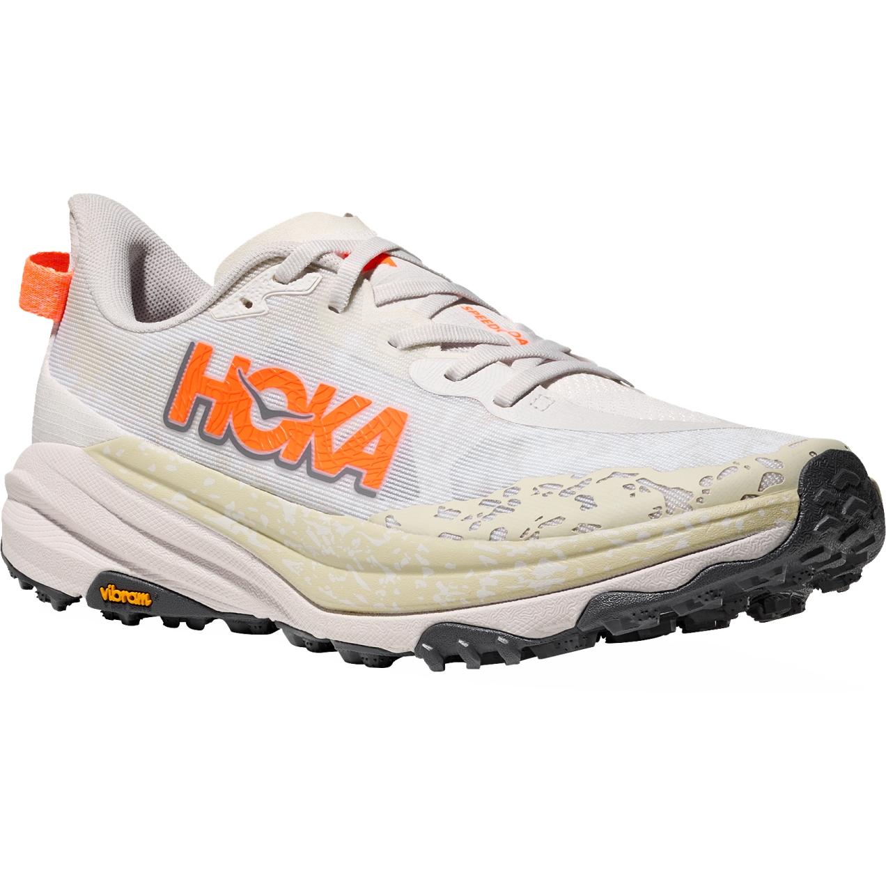 Bild von Hoka Speedgoat 6 Laufschuhe Herren - weiß / neon tangerine