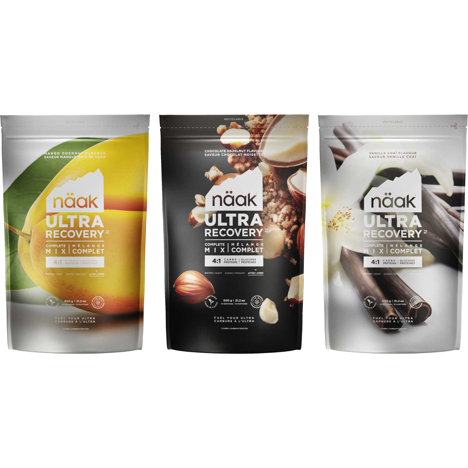 Näak Ultra Complete Recovery Mix - Белково-углеводный напиток в порошке - 600 г