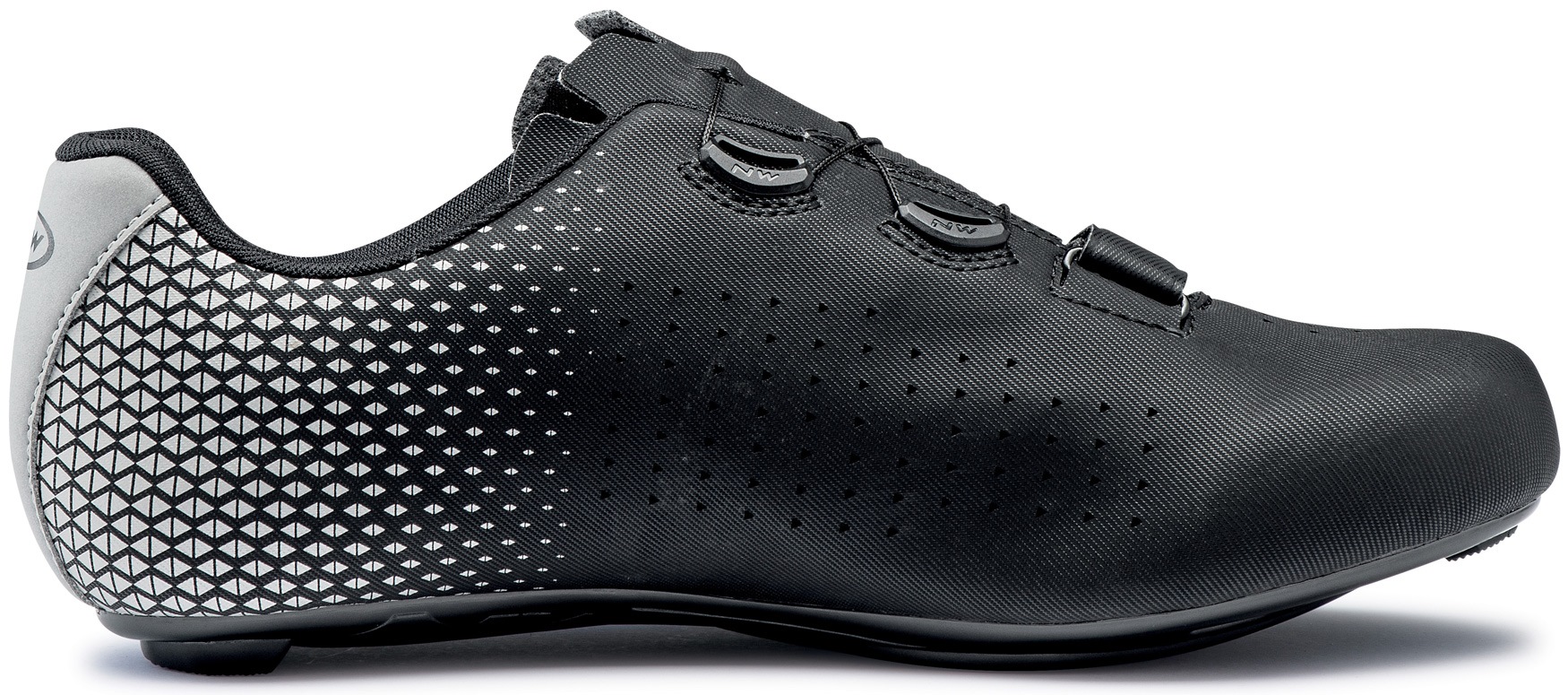 Northwave Zapatillas Ciclismo Carretera Hombre - Core Plus 2 Wide -  negro/plata 17