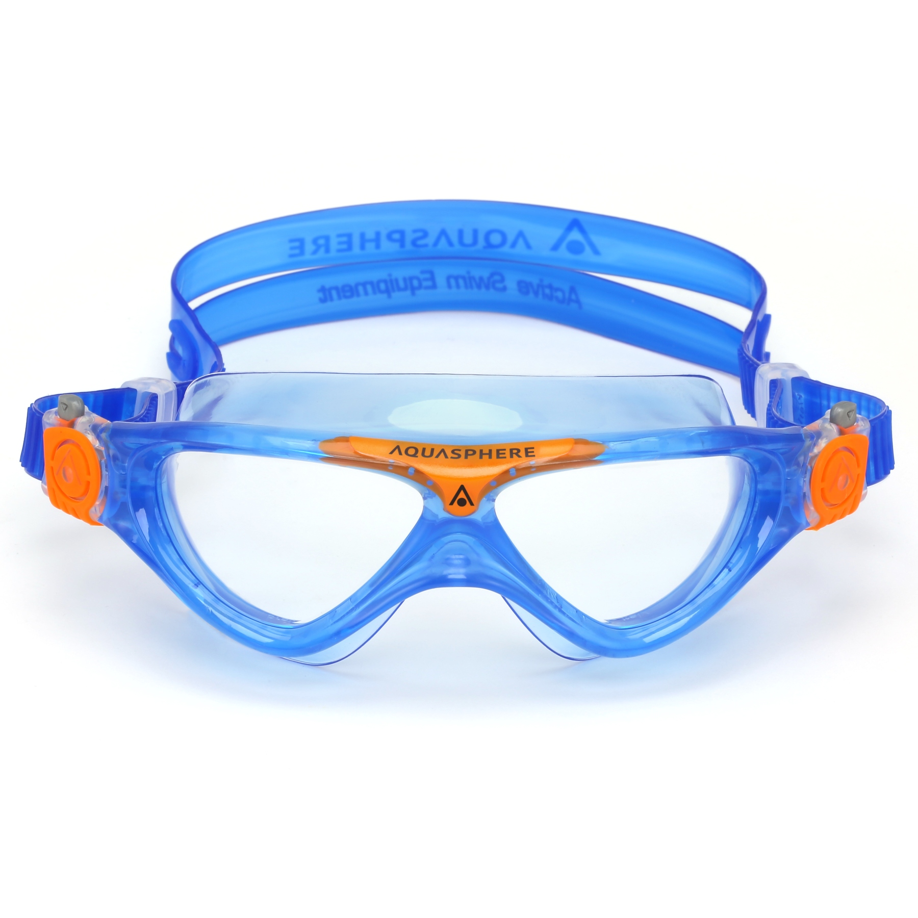 Picture of AQUASPHERE Vista Junior Kids Swim Goggles - Clear - Blue/Orange