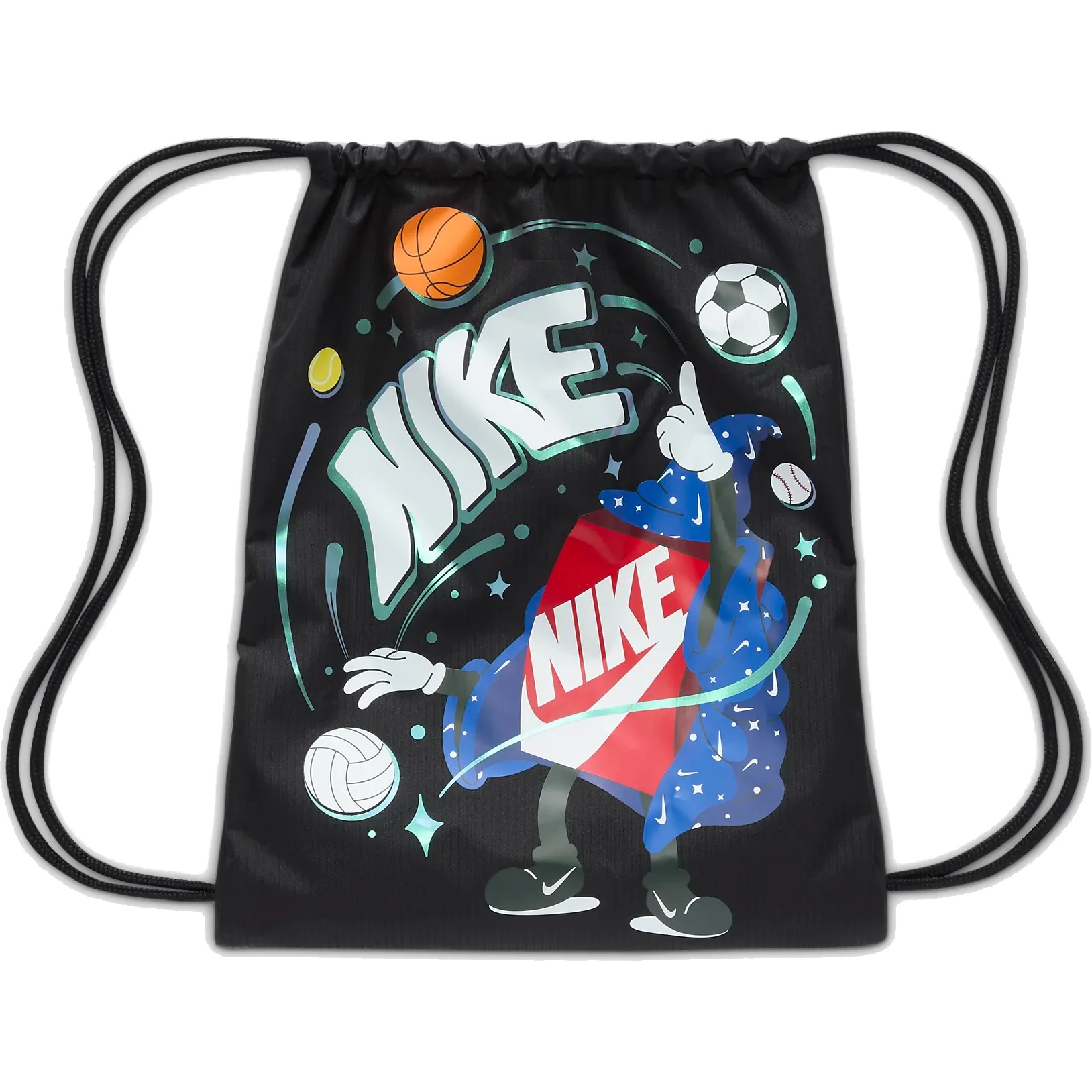 Picture of Nike Drawstring Bag Kids (12L) - Boxy - black/black/white FN1360-010